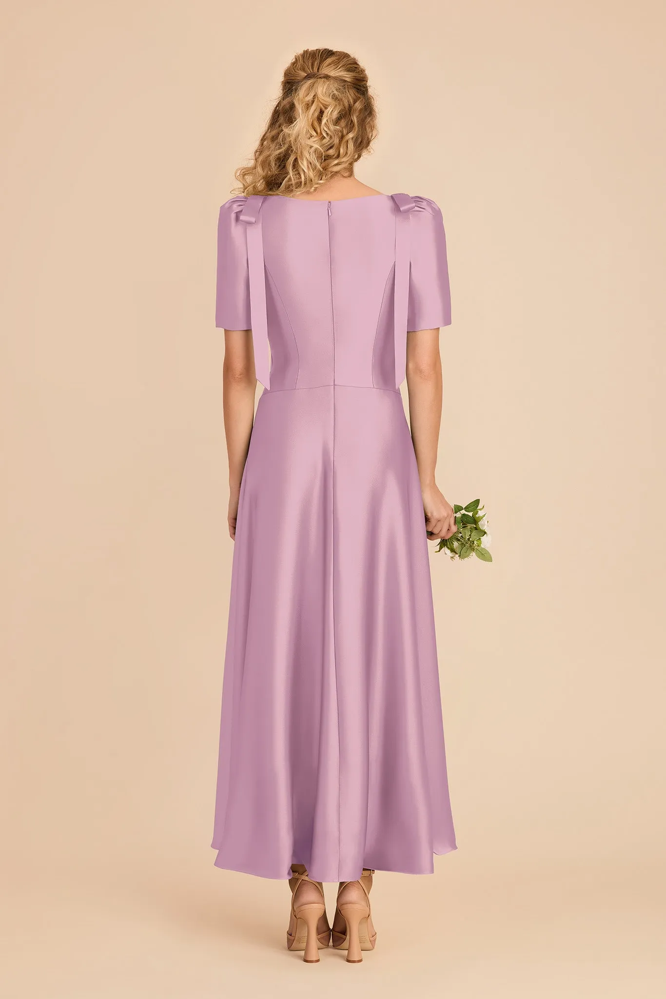 Jacqueline Matte Satin Dress - Orchid sold by Birdy Grey product image thumbnail 5