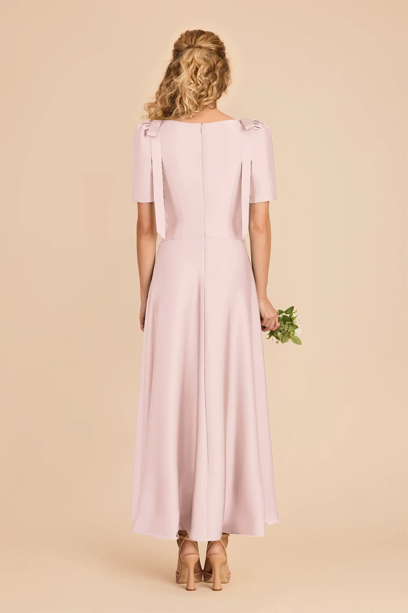 Jacqueline Matte Satin Dress - Pale Blush sold by Birdy Grey product image thumbnail 5