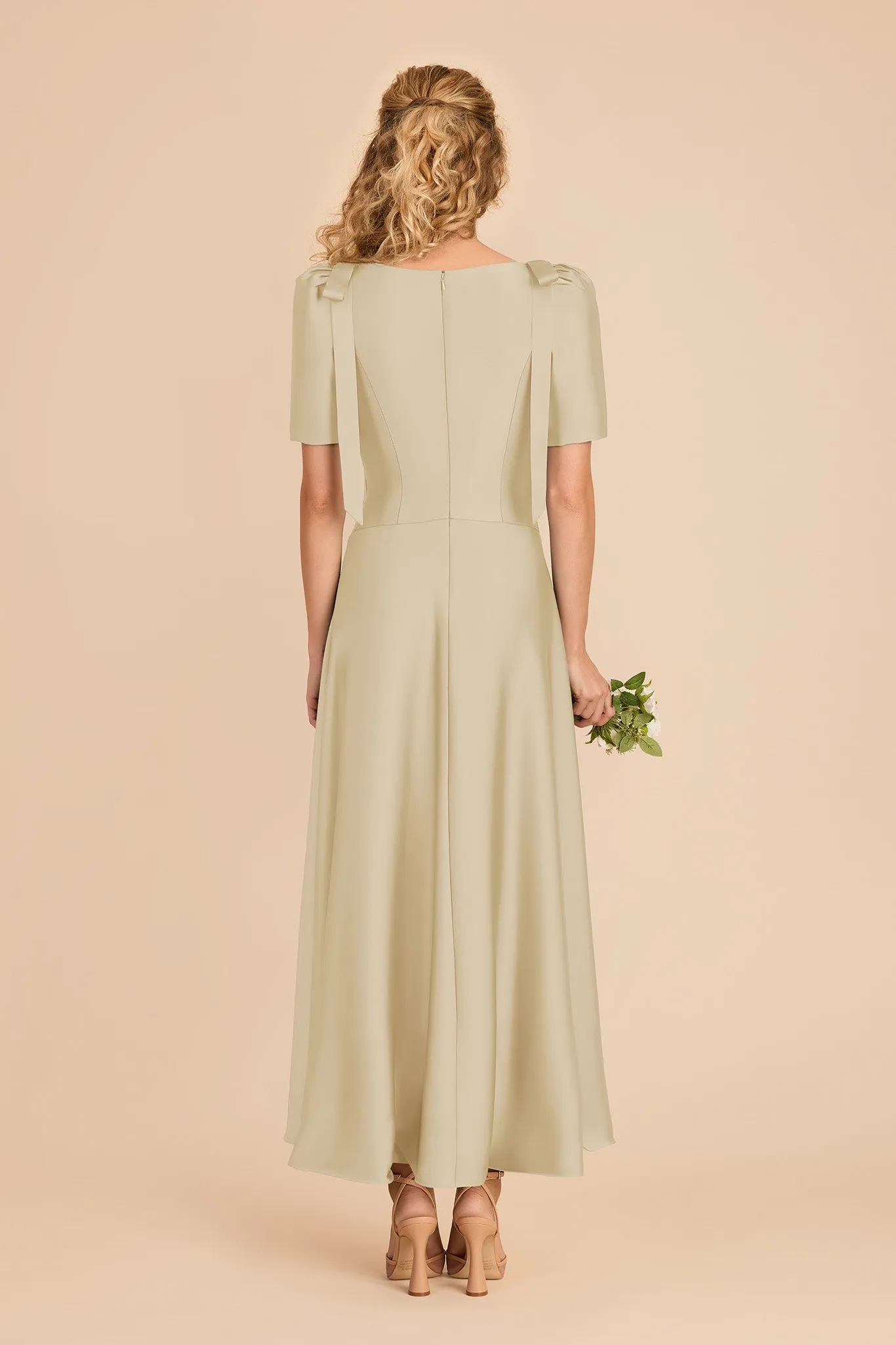 Jacqueline Matte Satin Dress - Prosecco sold by Birdy Grey product image thumbnail 5