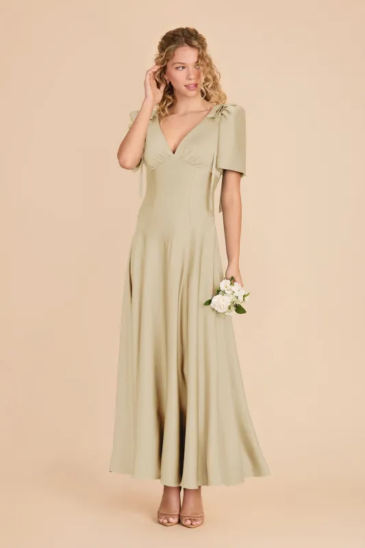 Jacqueline Matte Satin Dress - Prosecco made by Birdy Grey