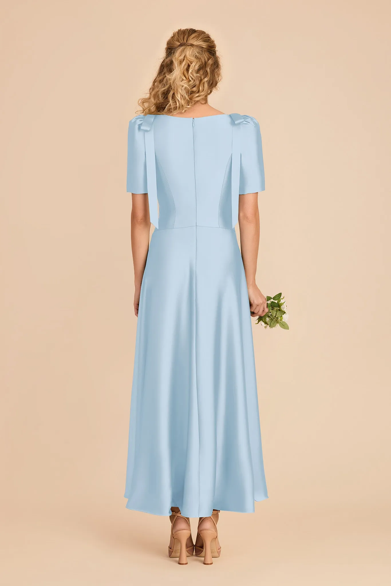 Jacqueline Matte Satin Dress - Sky Blue sold by Birdy Grey product image thumbnail 5