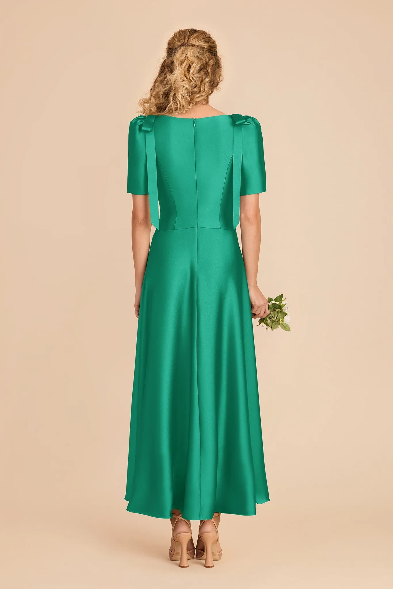 Jacqueline Matte Satin Dress - Turquoise sold by Birdy Grey product image thumbnail 5
