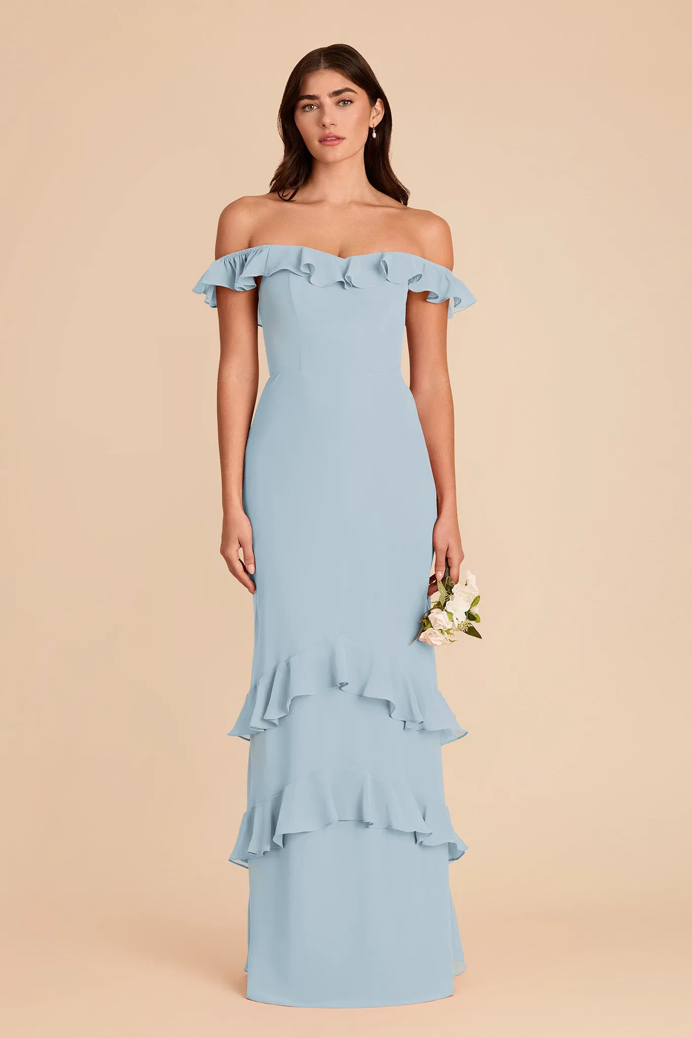 Luna Chiffon Dress - Sky Blue sold by Birdy Grey product image thumbnail 5