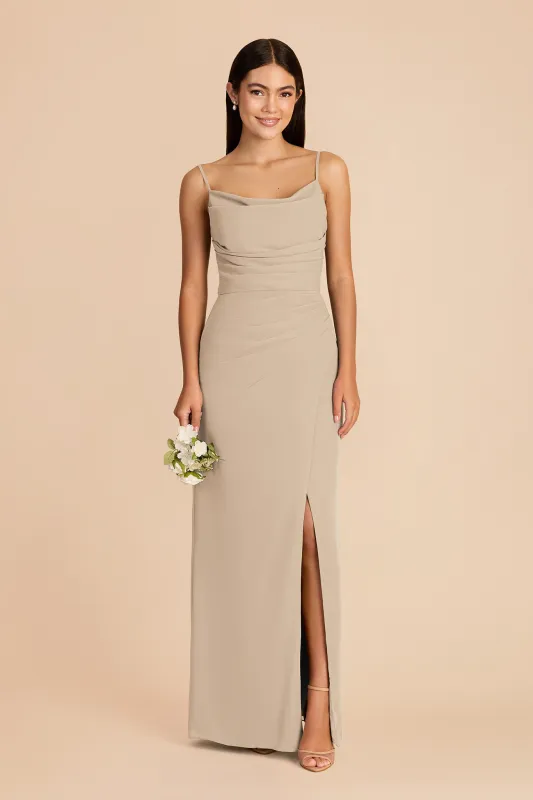 Lydia Chiffon Dress - Almond made by Birdy Grey