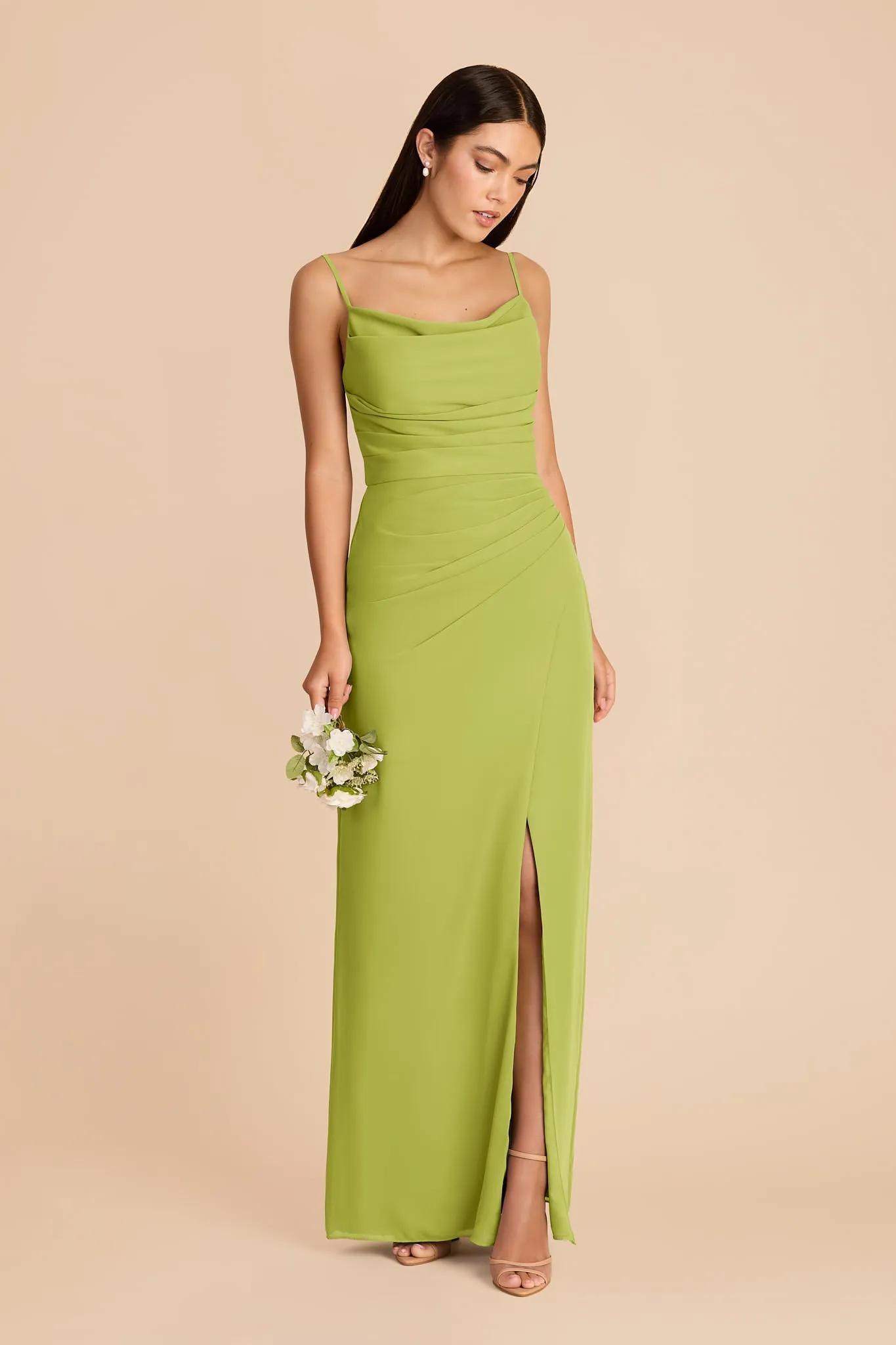 Lydia Chiffon Dress - Matcha sold by Birdy Grey product image thumbnail 3