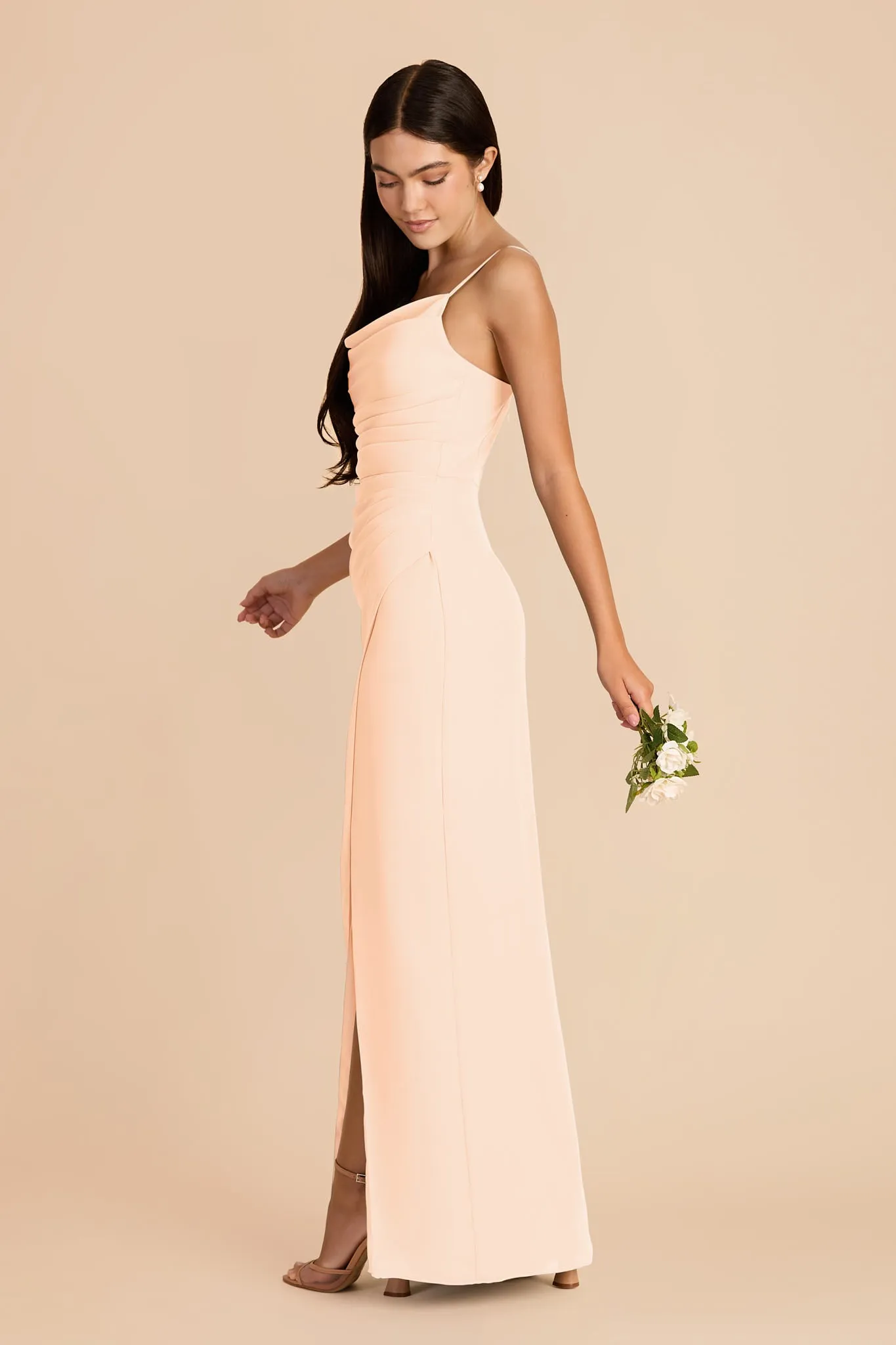 Lydia Chiffon Dress - Peach Cream sold by Birdy Grey product image thumbnail 4