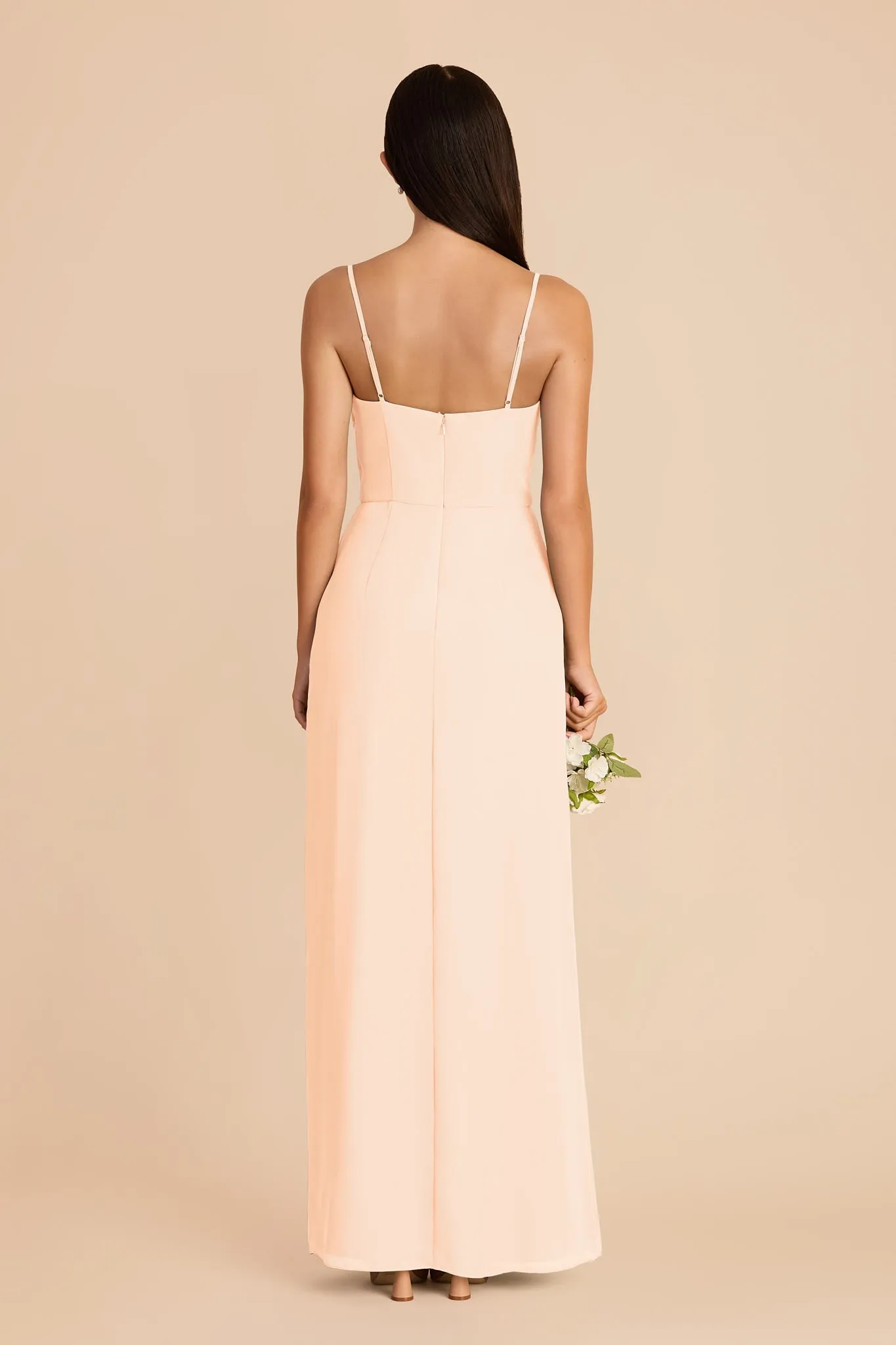 Lydia Chiffon Dress - Peach Cream sold by Birdy Grey product image thumbnail 5