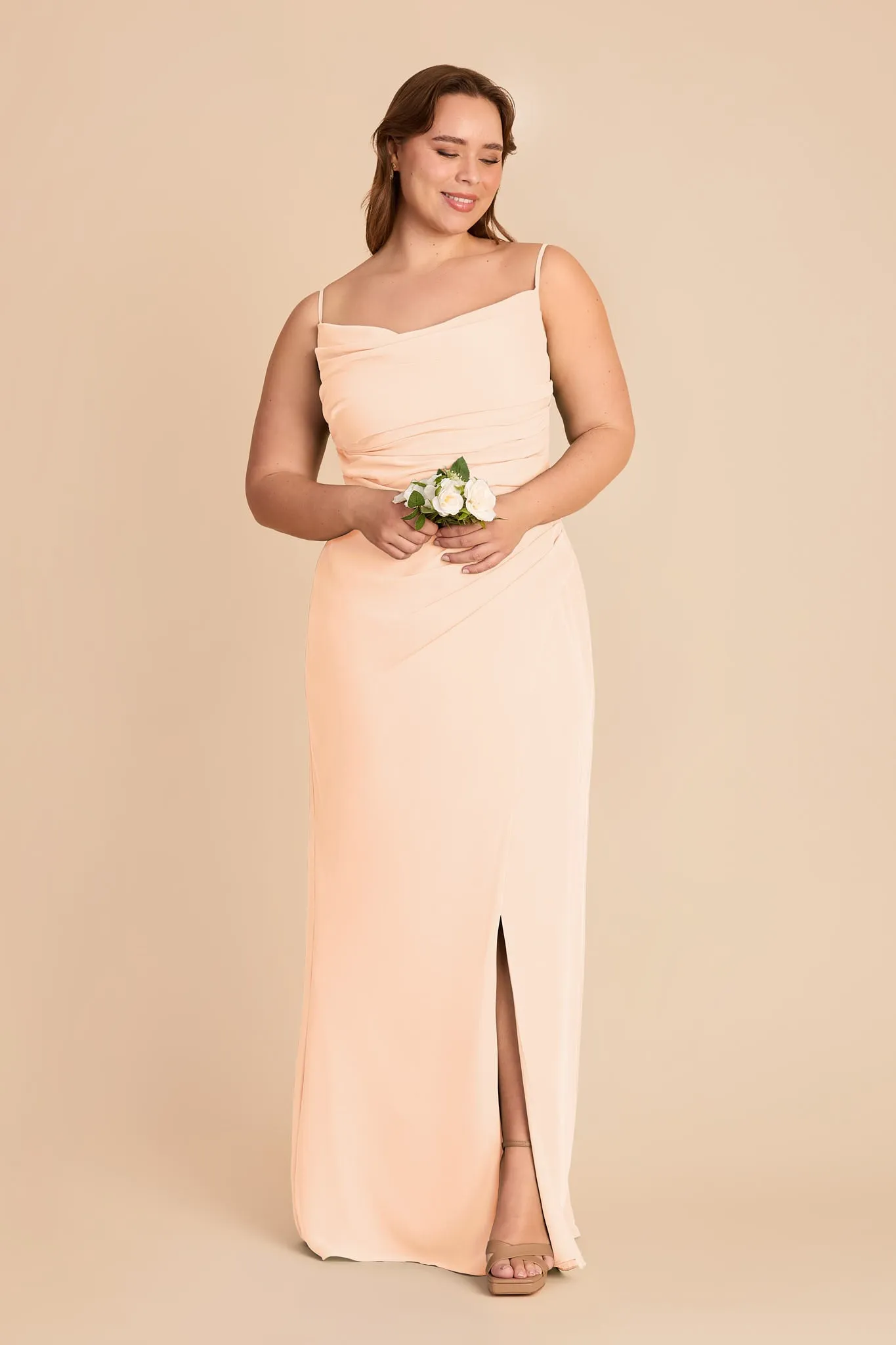 Lydia Chiffon Dress - Peach Cream sold by Birdy Grey product image thumbnail 2