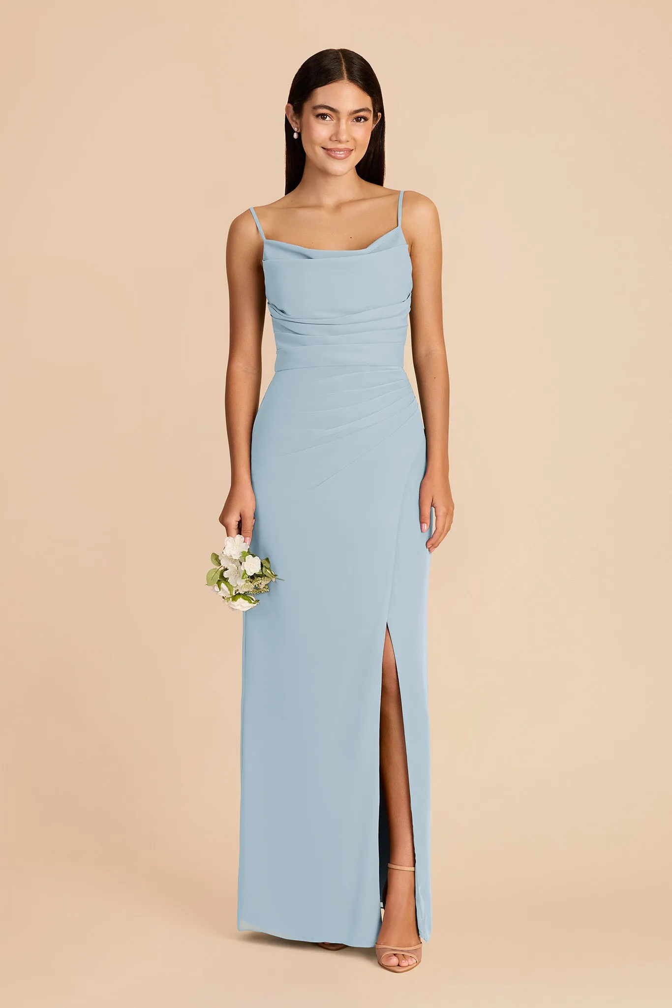 Lydia Chiffon Dress - Sky Blue sold by Birdy Grey