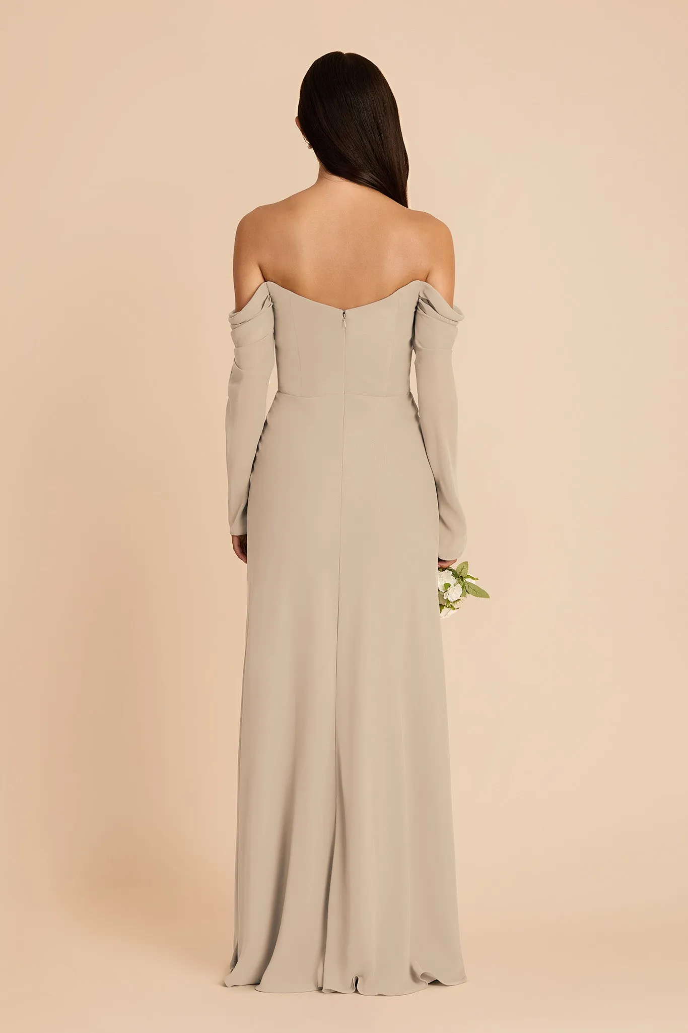 Maya Chiffon Dress - Almond sold by Birdy Grey product image thumbnail 5
