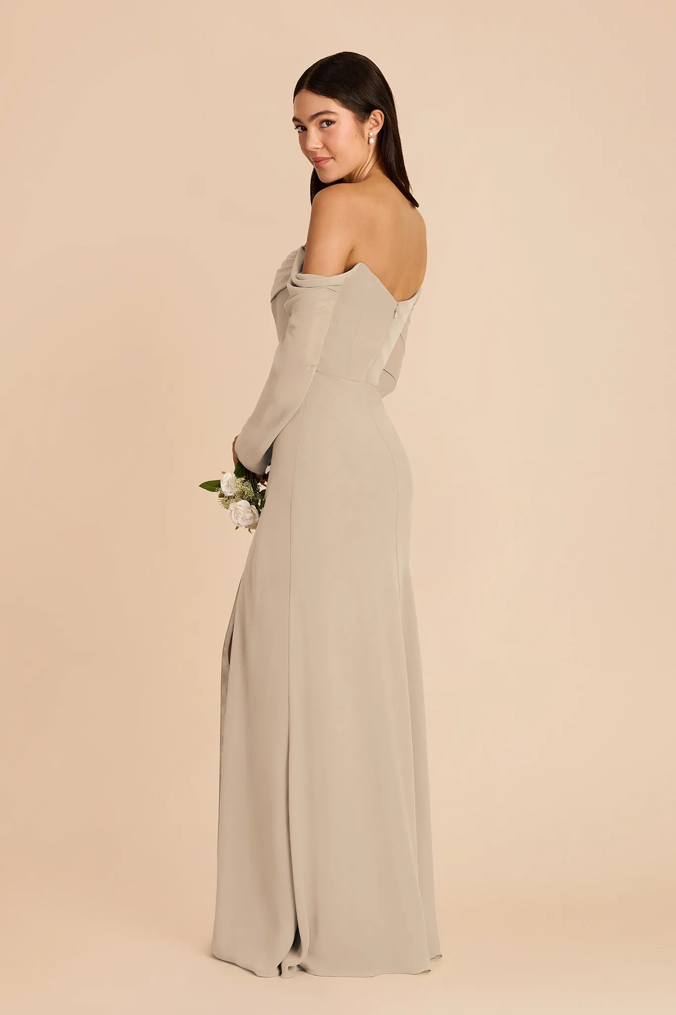 Maya Chiffon Dress - Almond sold by Birdy Grey product image thumbnail 4