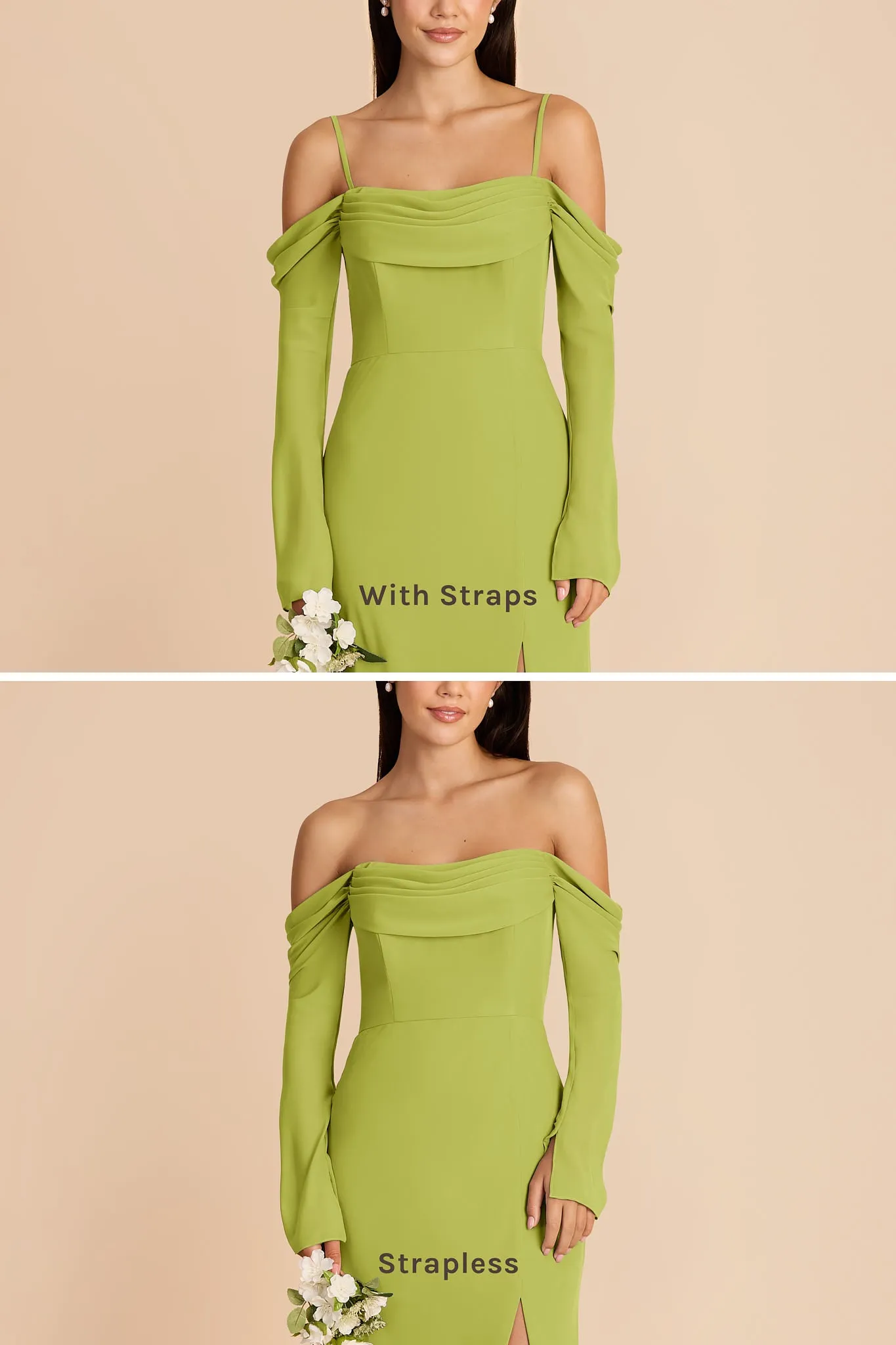 Maya Chiffon Dress - Matcha sold by Birdy Grey product image thumbnail 3