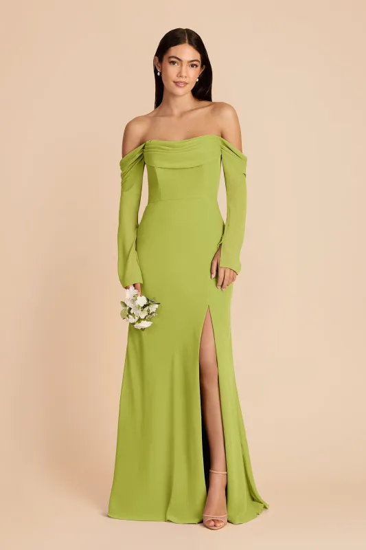 Maya Chiffon Dress - Matcha made by Birdy Grey