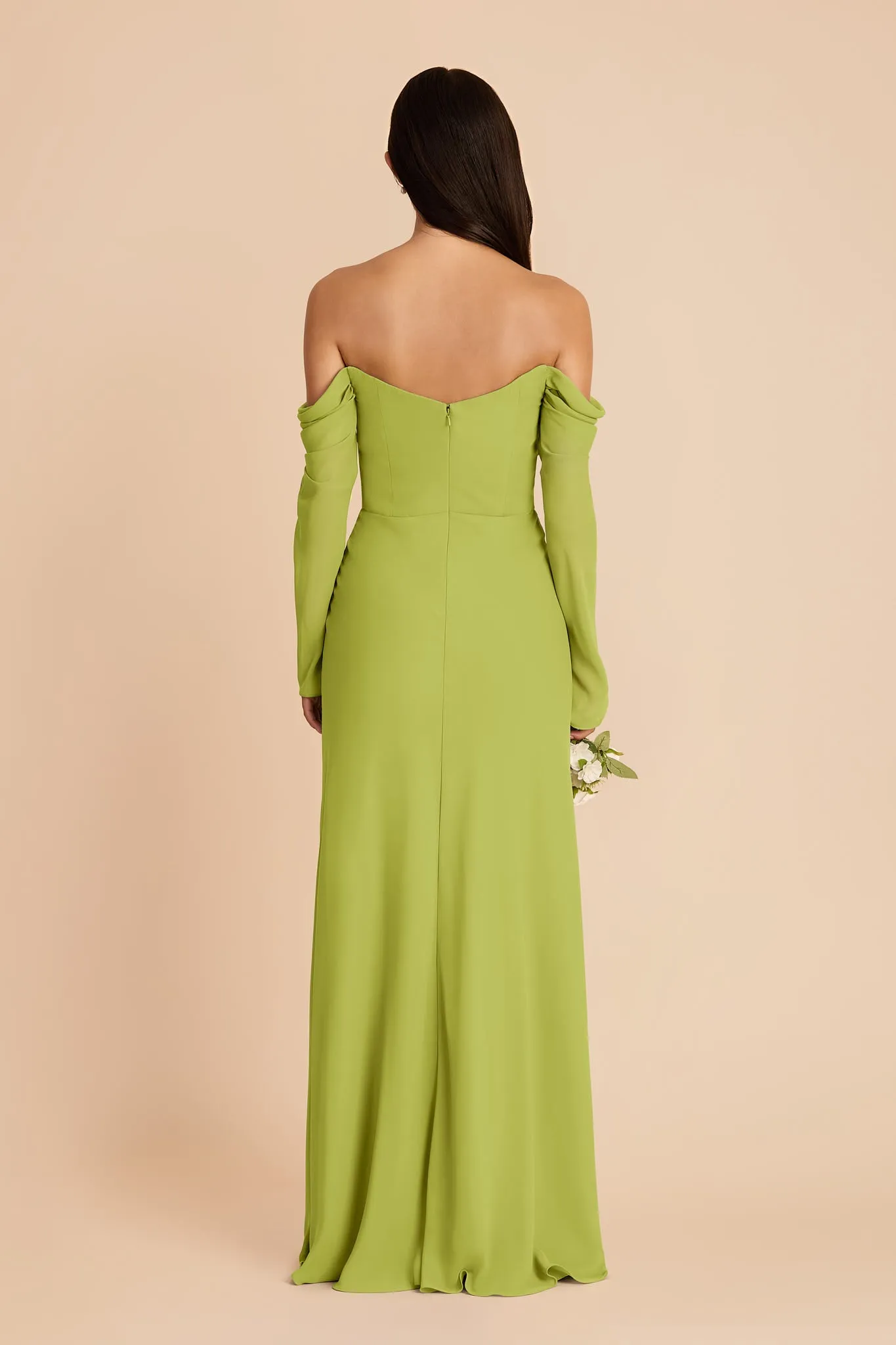 Maya Chiffon Dress - Matcha sold by Birdy Grey product image thumbnail 5