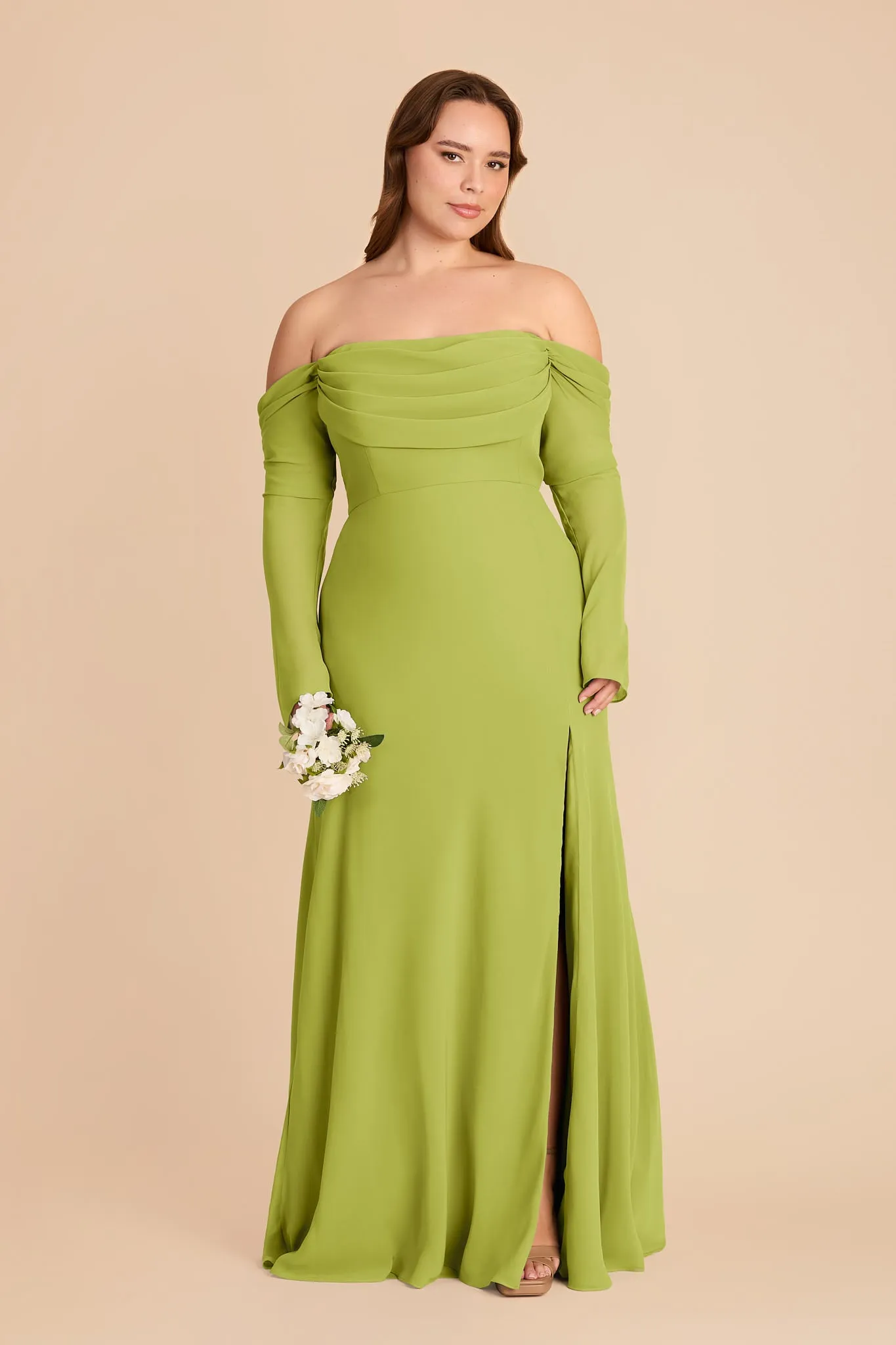 Maya Chiffon Dress - Matcha sold by Birdy Grey product image thumbnail 2