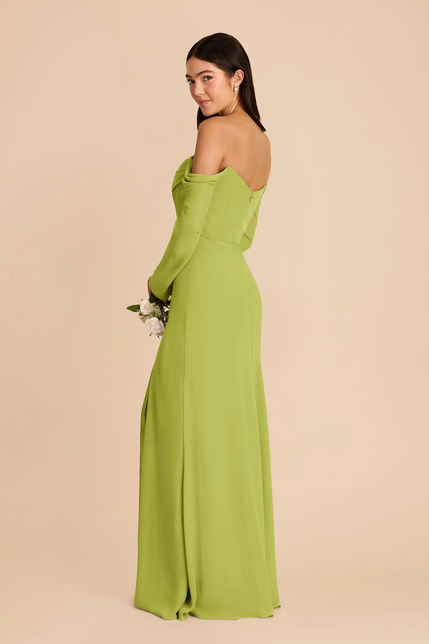 Maya Chiffon Dress - Matcha sold by Birdy Grey product image thumbnail 4