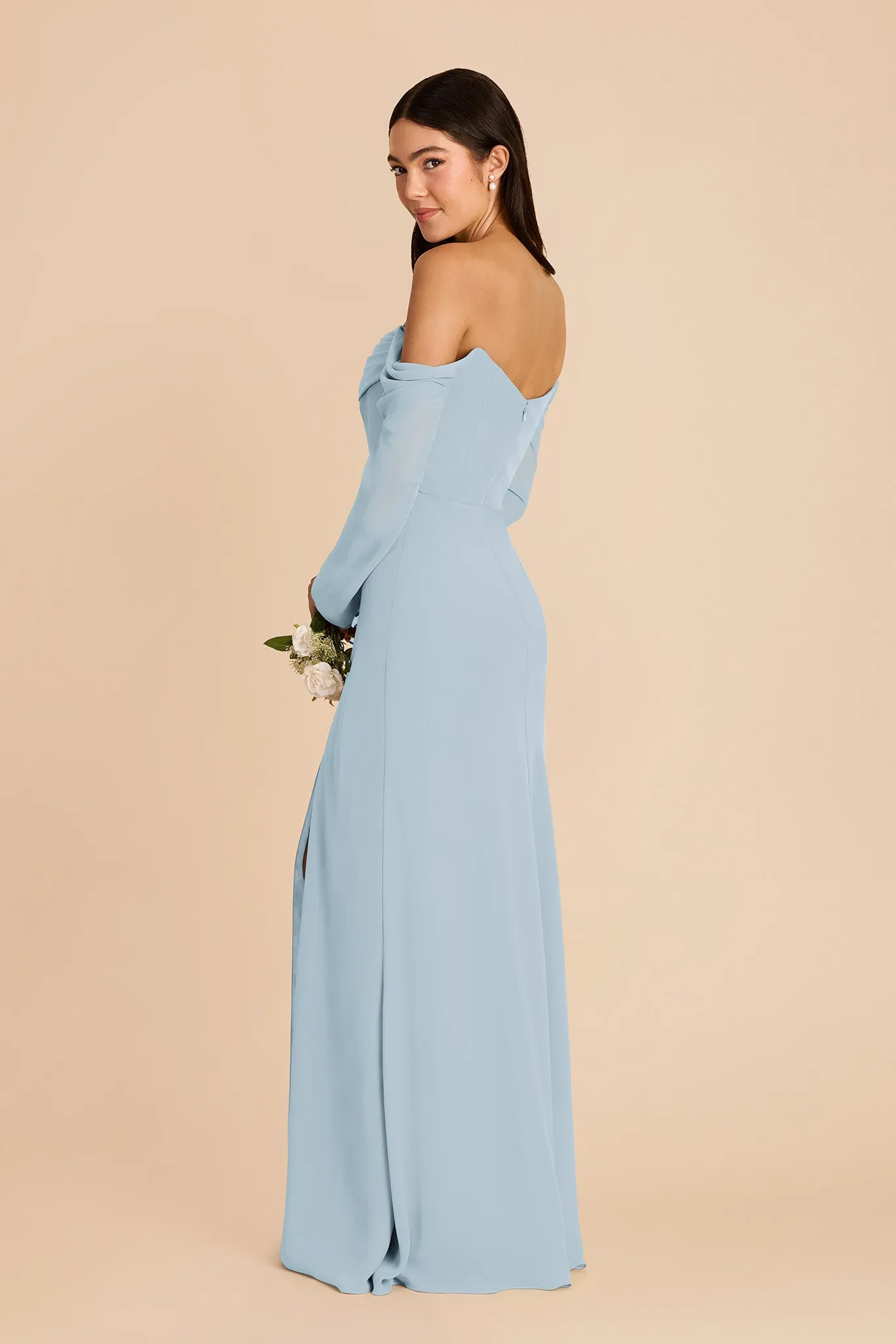 Maya Chiffon Dress - Sky Blue sold by Birdy Grey product image thumbnail 4