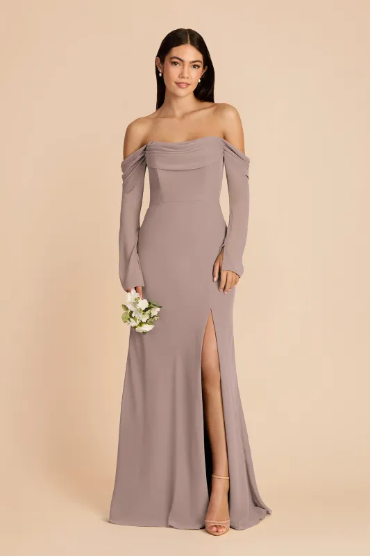 Maya Chiffon Dress - Toffee made by Birdy Grey