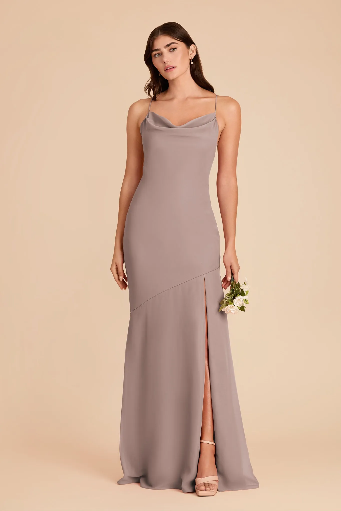 Olivia Chiffon Dress - Toffee sold by Birdy Grey