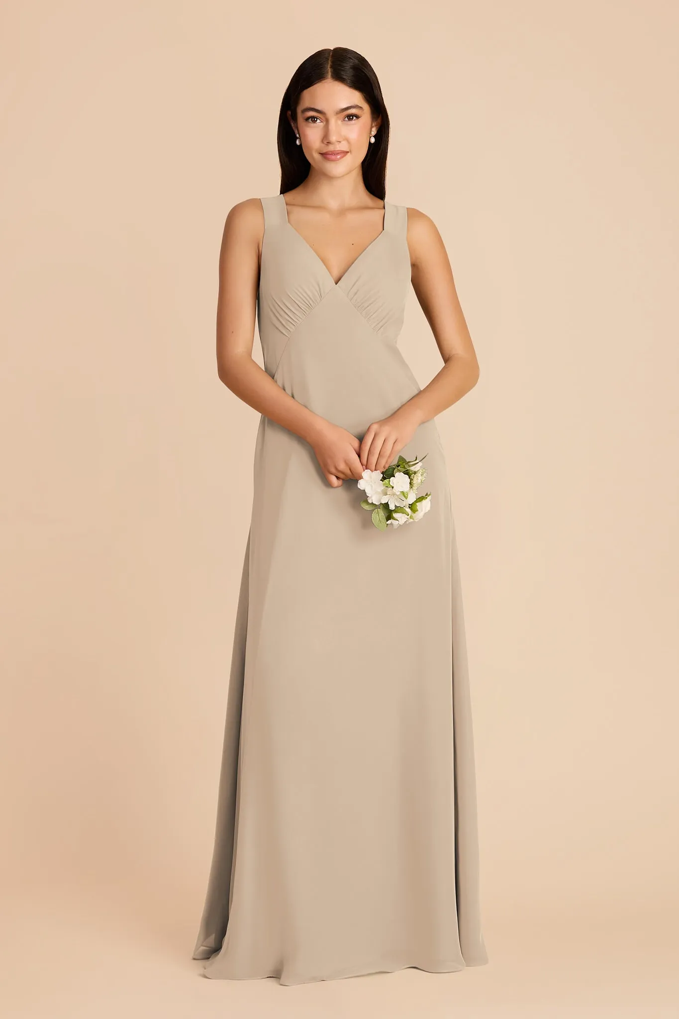 Veronica Chiffon Dress - Almond sold by Birdy Grey product image thumbnail 3