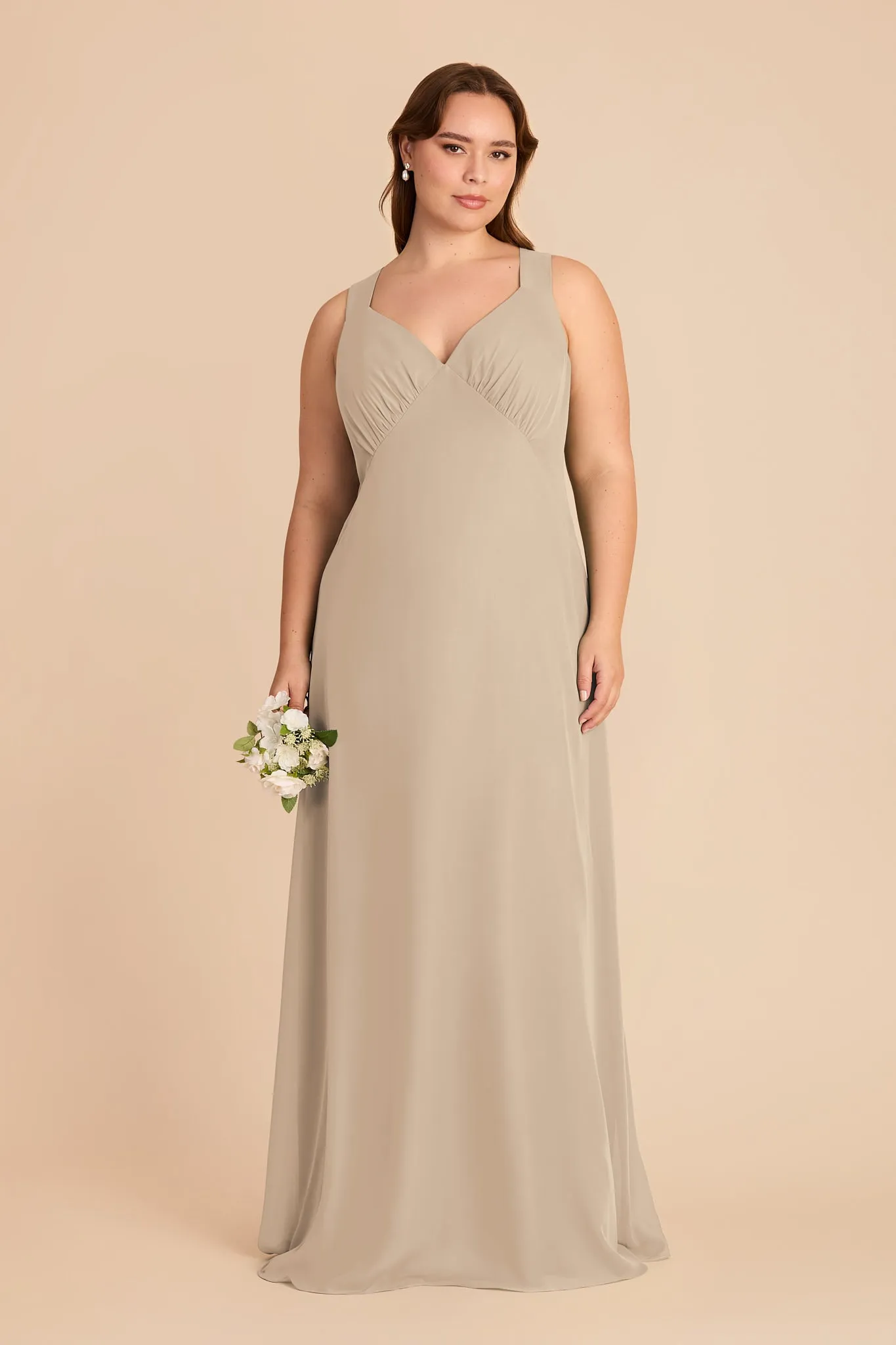 Veronica Chiffon Dress - Almond sold by Birdy Grey product image thumbnail 2