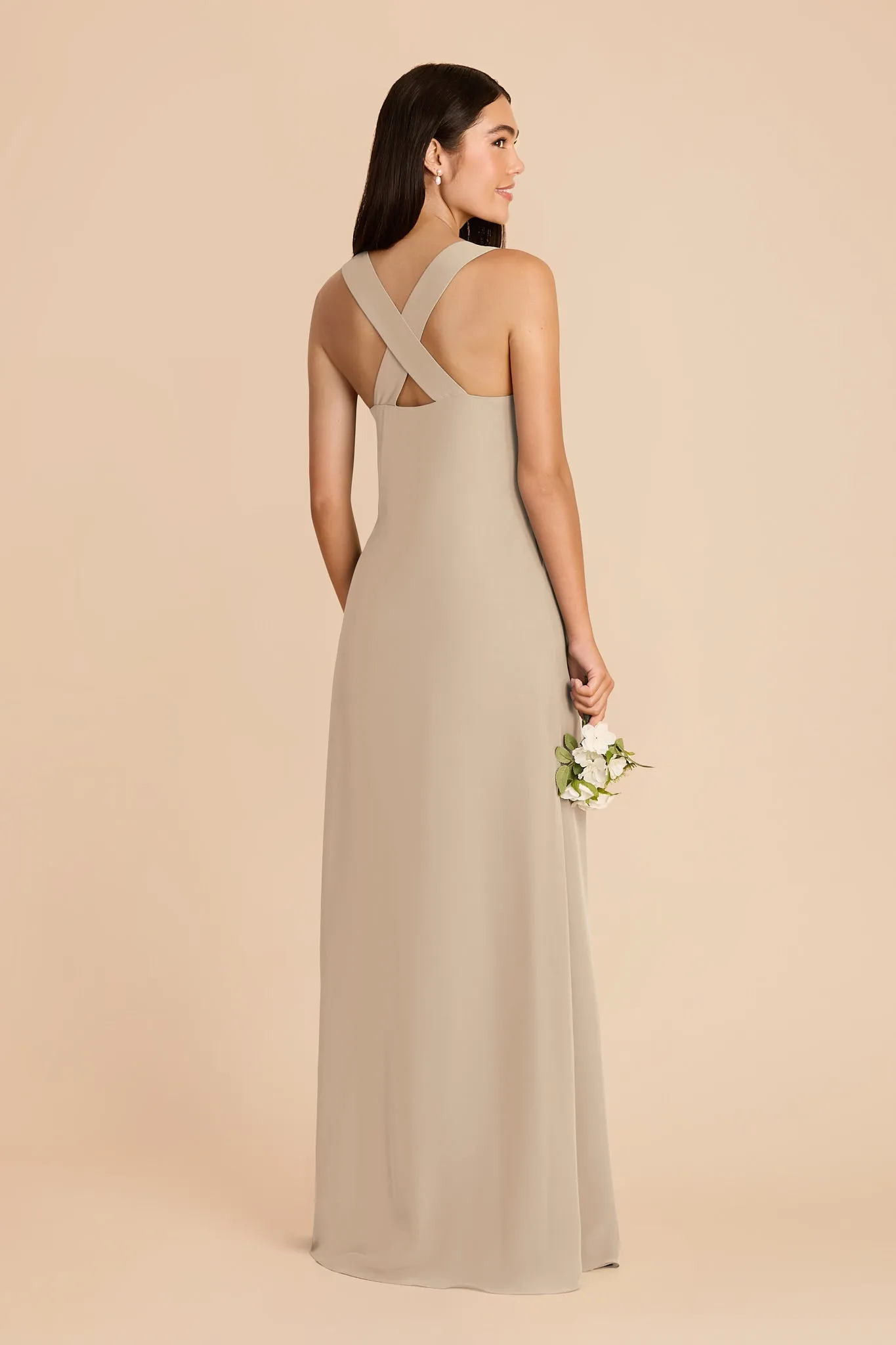 Veronica Chiffon Dress - Almond sold by Birdy Grey product image thumbnail 4