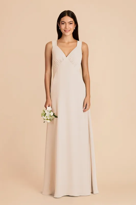 Veronica Chiffon Dress - Champagne made by Birdy Grey