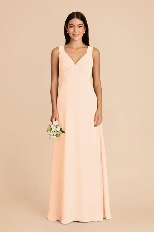 Veronica Chiffon Dress - Peach Cream made by Birdy Grey