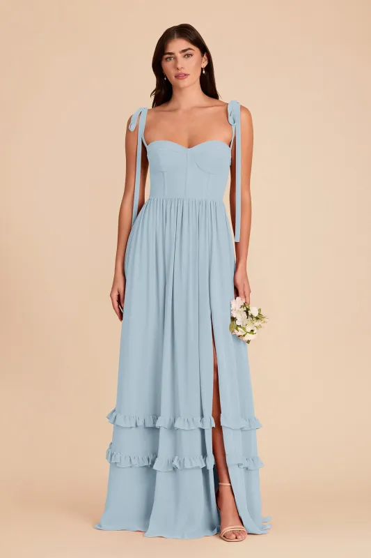 Evelyn Chiffon Dress - Sky Blue made by Birdy Grey