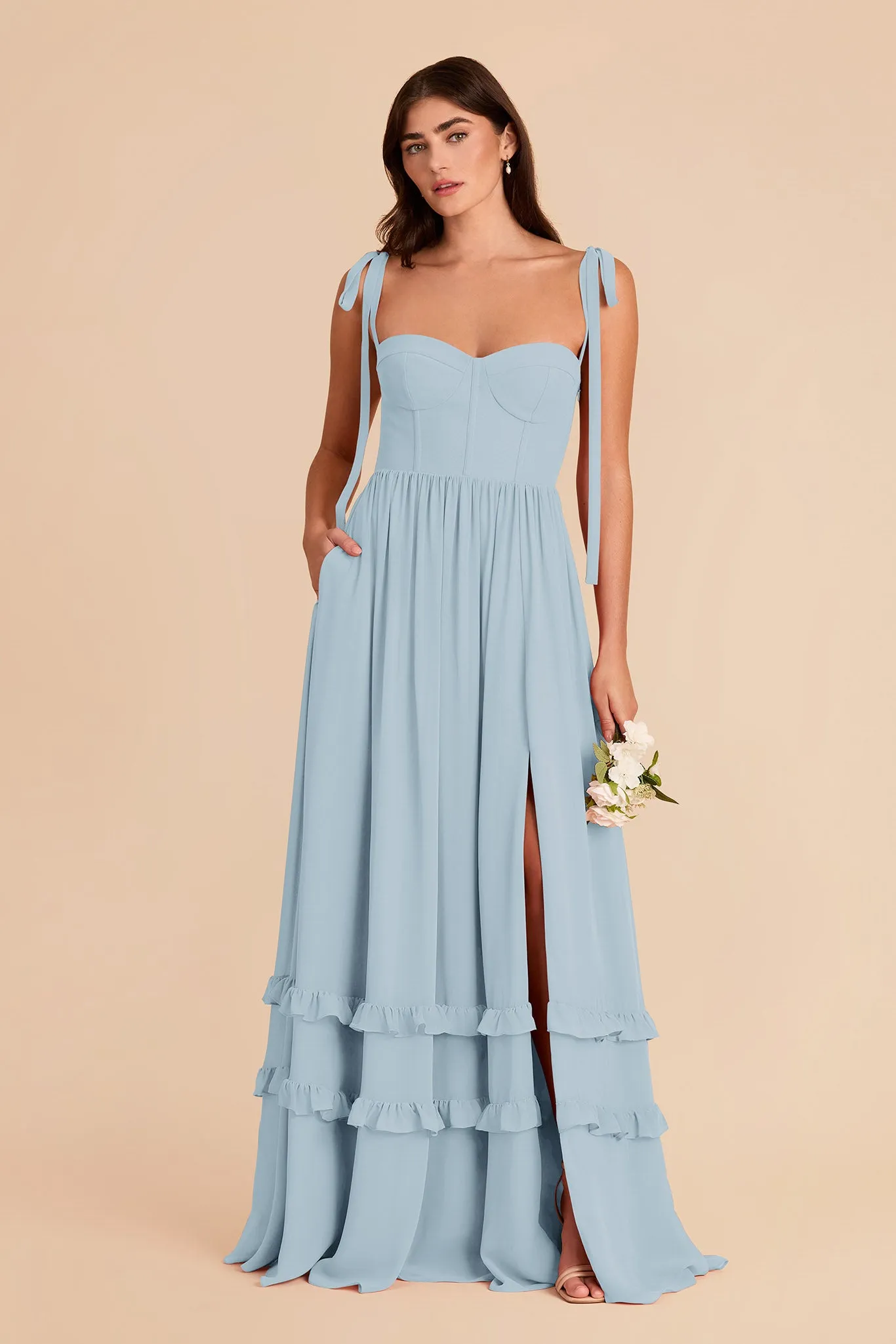 Evelyn Chiffon Dress - Sky Blue sold by Birdy Grey product image thumbnail 4