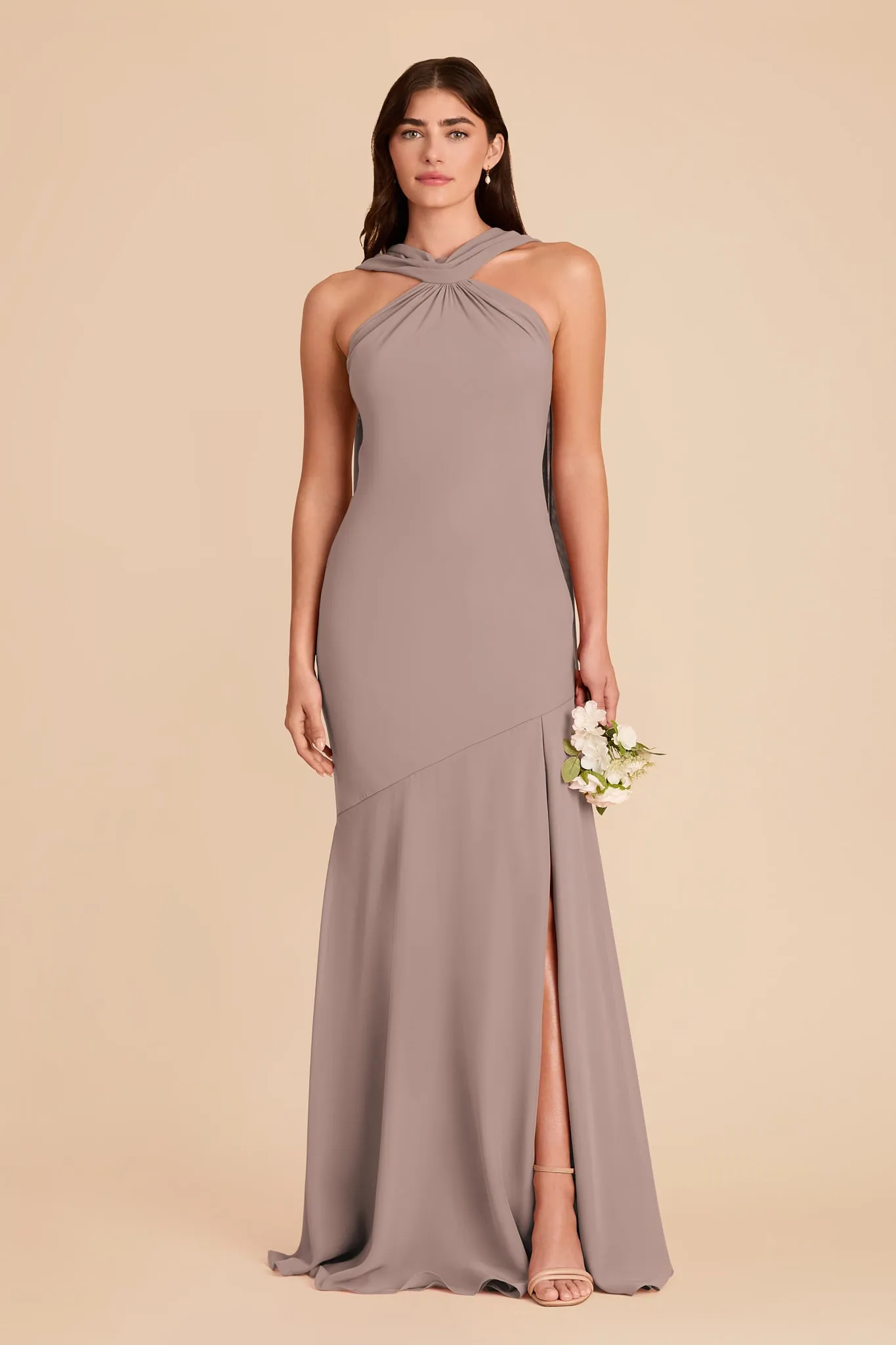 Eileen Chiffon Dress - Toffee sold by Birdy Grey