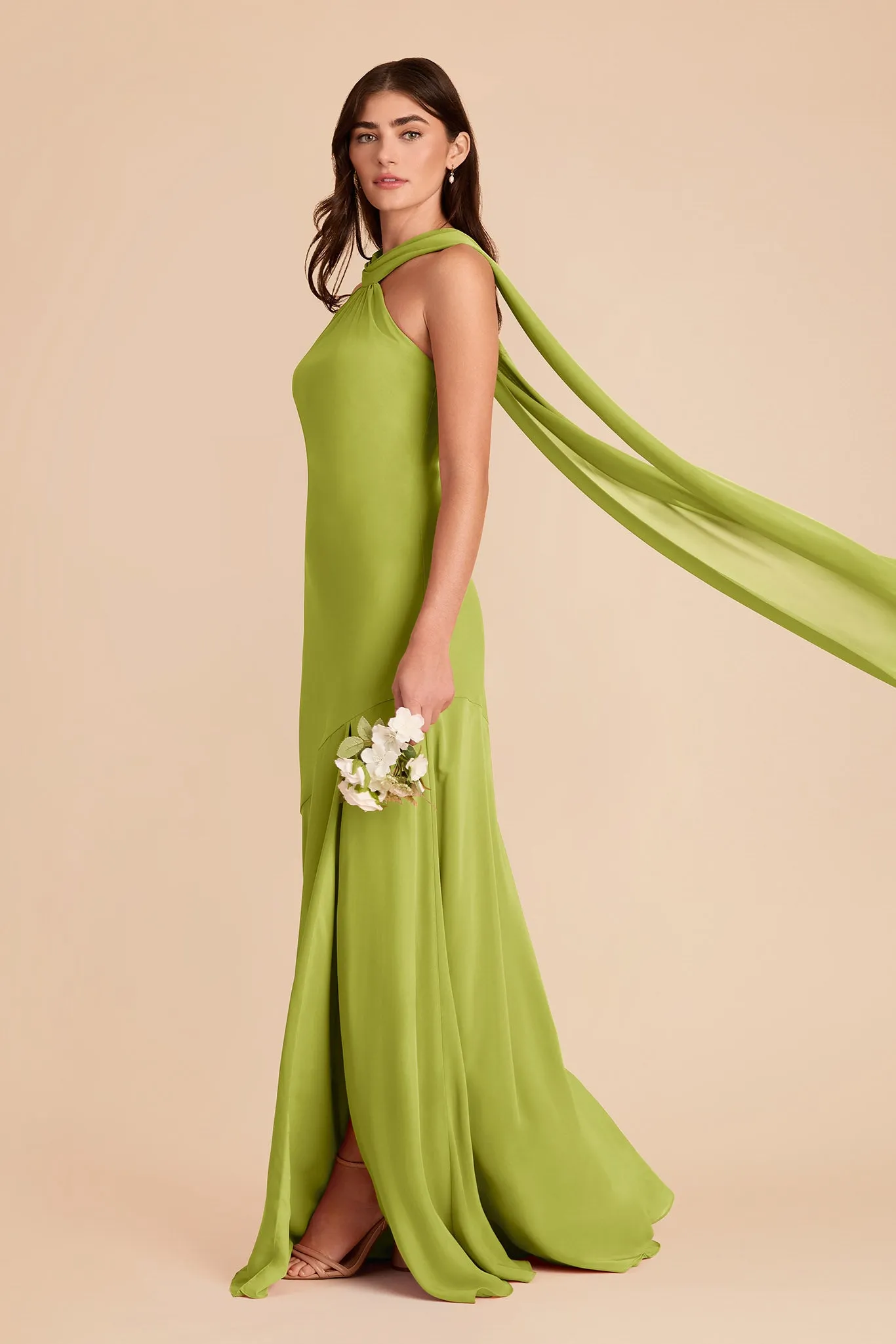 Eileen Chiffon Dress - Matcha sold by Birdy Grey product image thumbnail 3