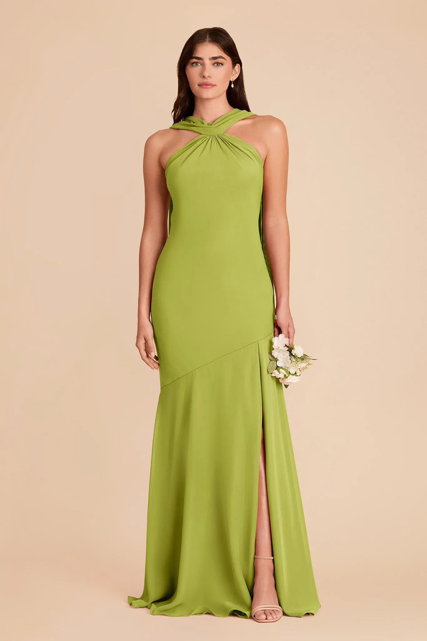 Eileen Chiffon Dress - Matcha sold by Birdy Grey