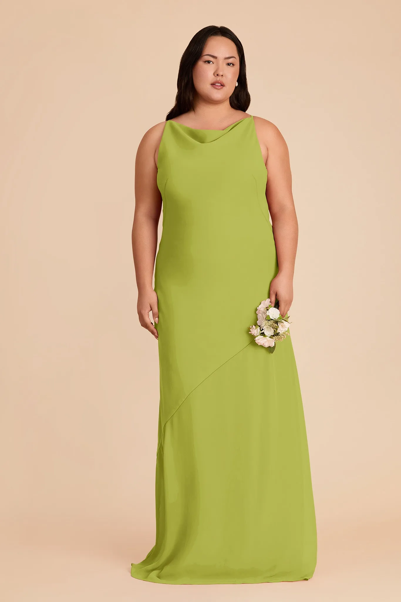 Destiny Chiffon Dress - Matcha sold by Birdy Grey product image thumbnail 2