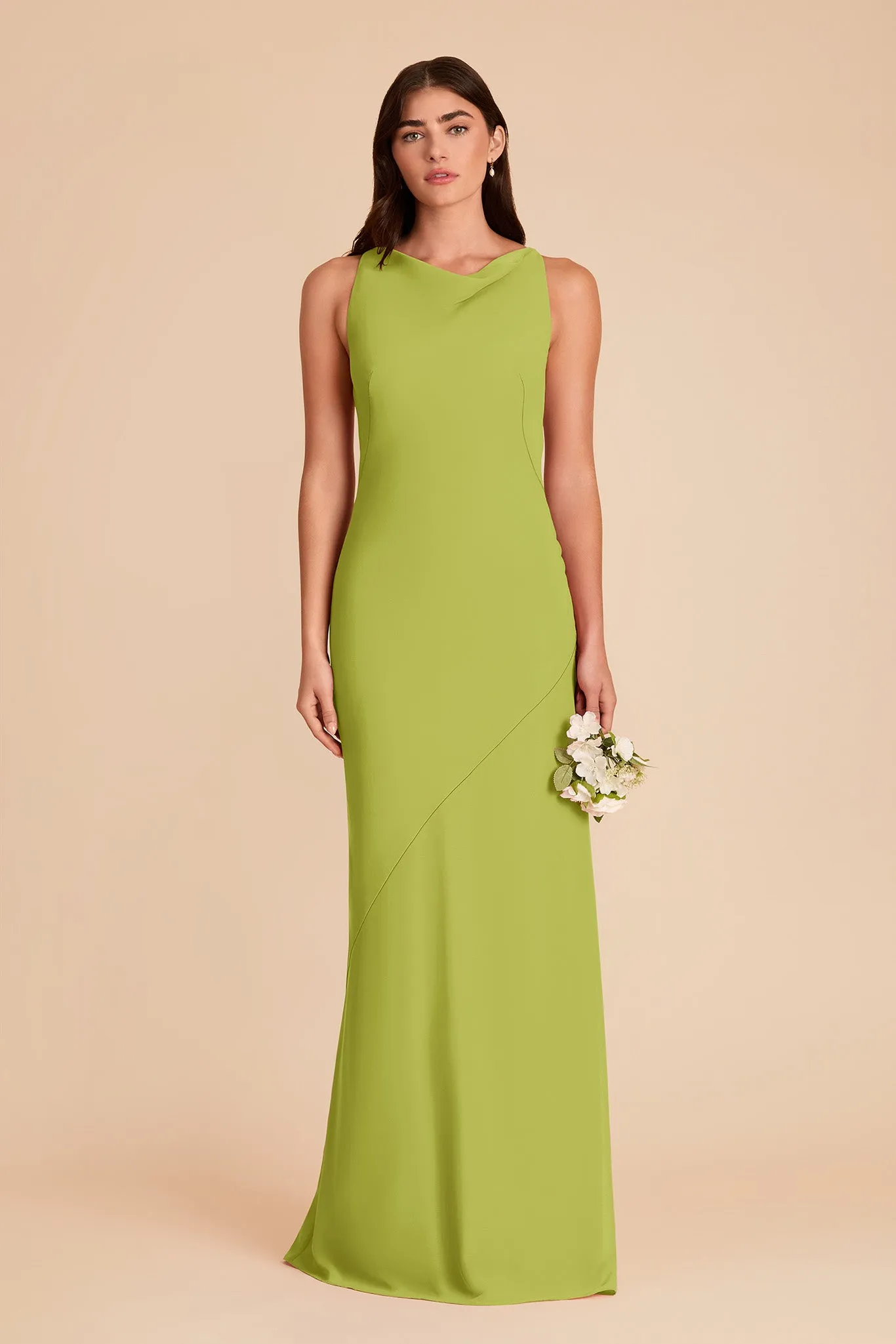 Destiny Chiffon Dress - Matcha sold by Birdy Grey