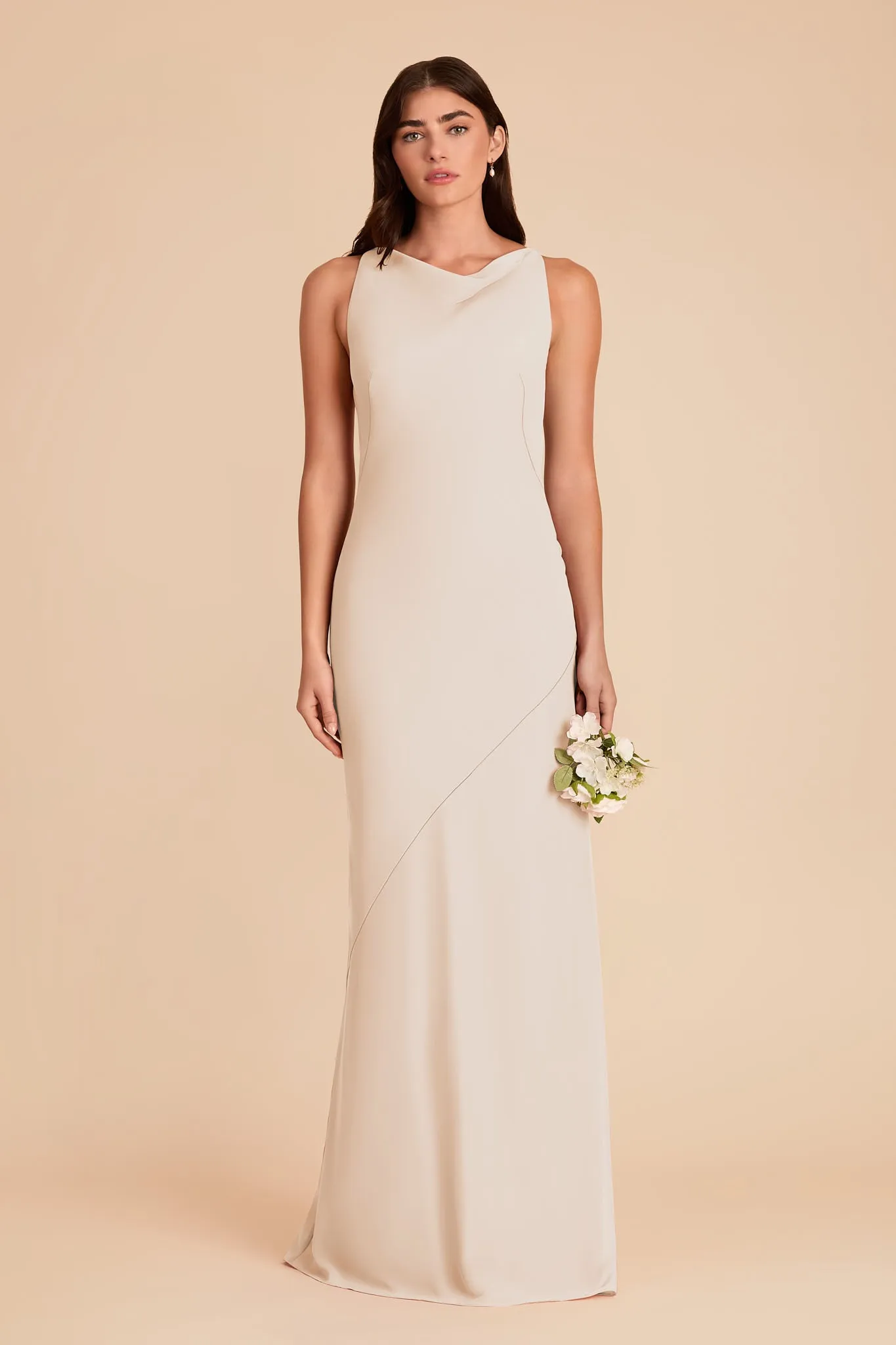 Destiny Chiffon Dress - Champagne sold by Birdy Grey