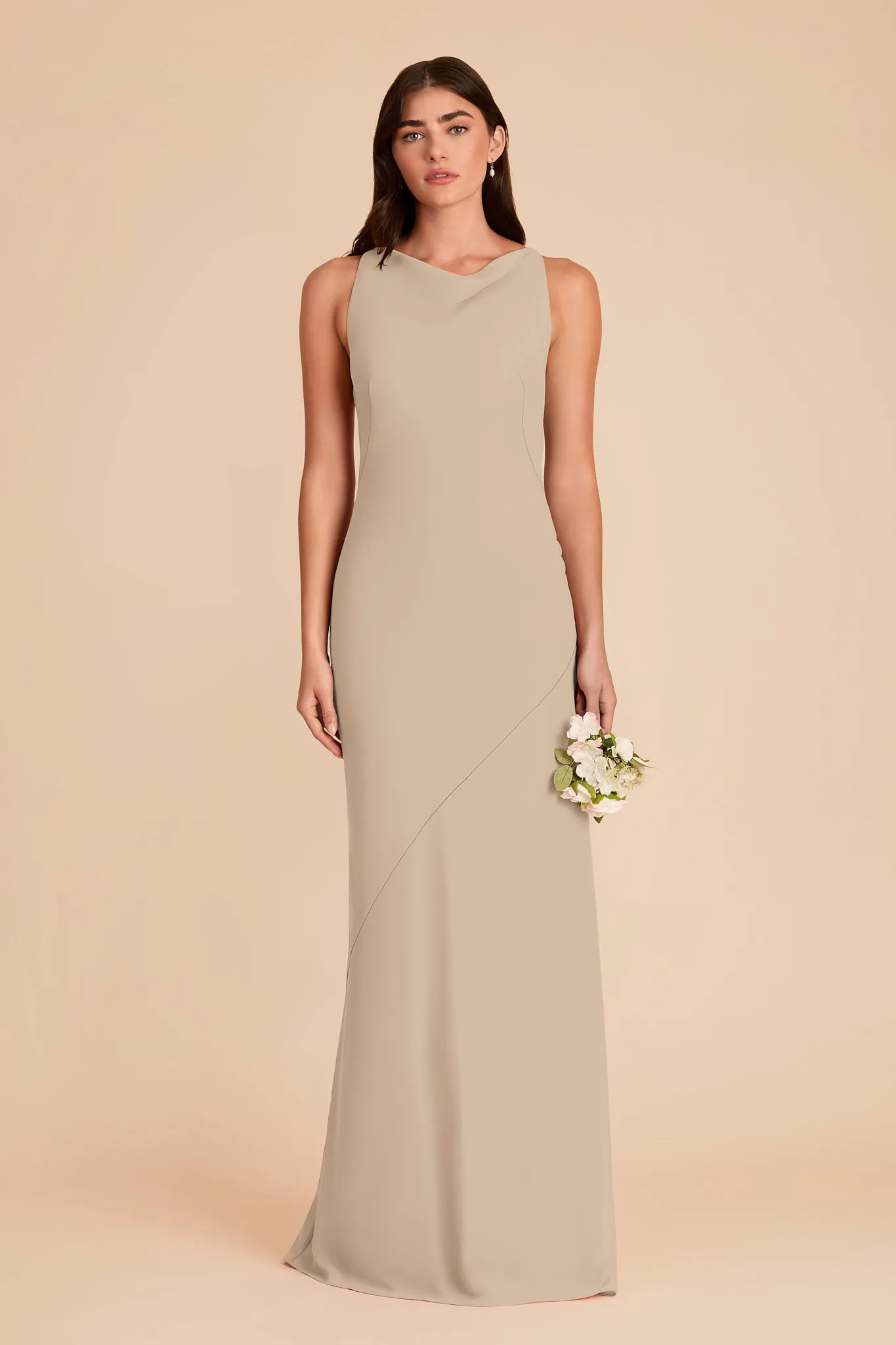 Destiny Chiffon Dress - Almond sold by Birdy Grey