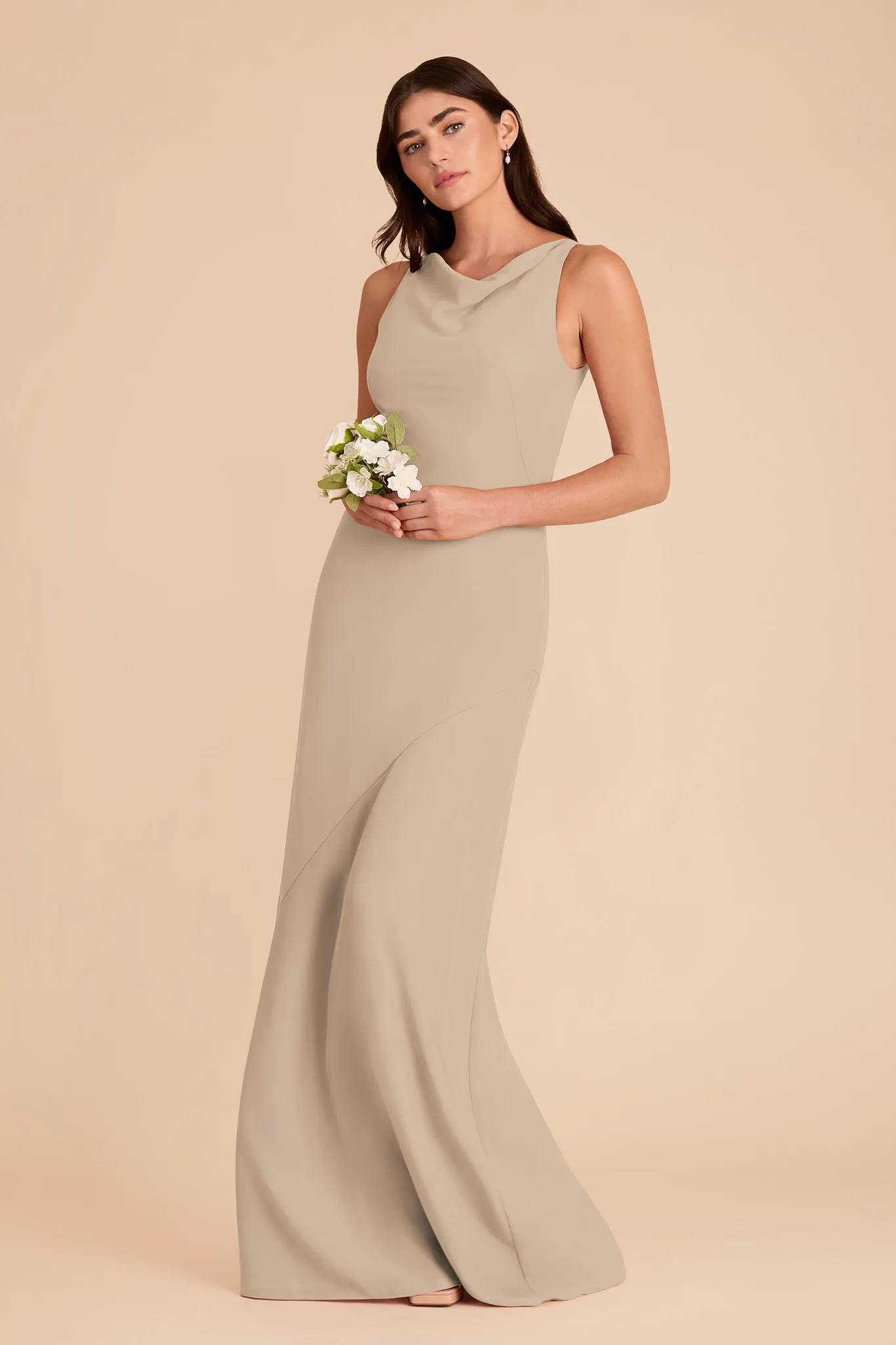 Destiny Chiffon Dress - Almond sold by Birdy Grey product image thumbnail 3