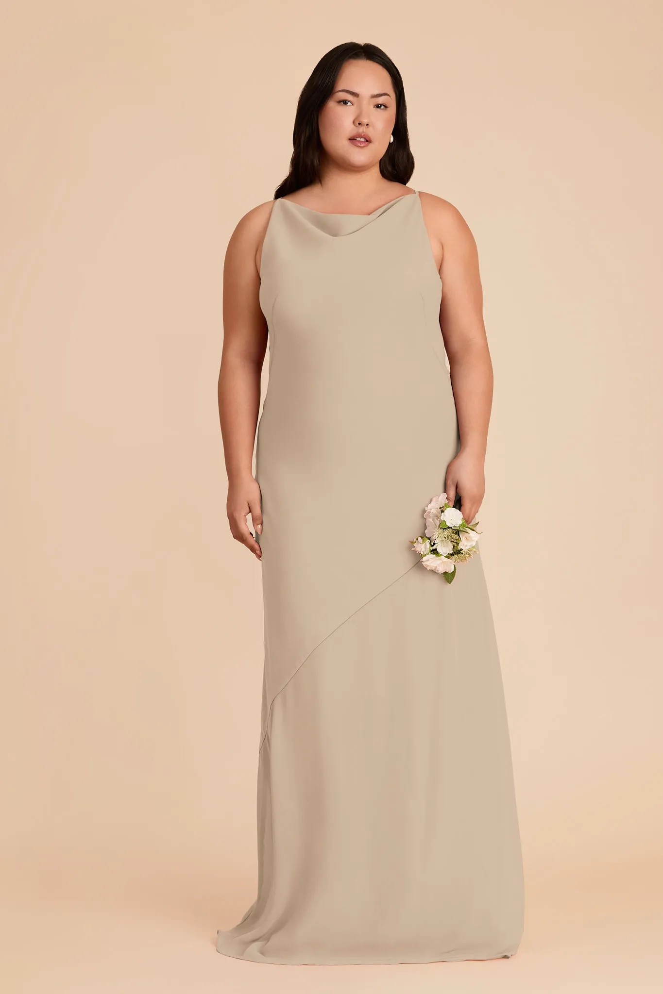 Destiny Chiffon Dress - Almond sold by Birdy Grey product image thumbnail 2