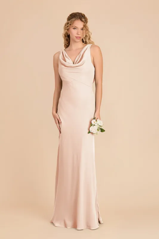 Bonnie Chiffon Dress - Pale Blush made by Birdy Grey