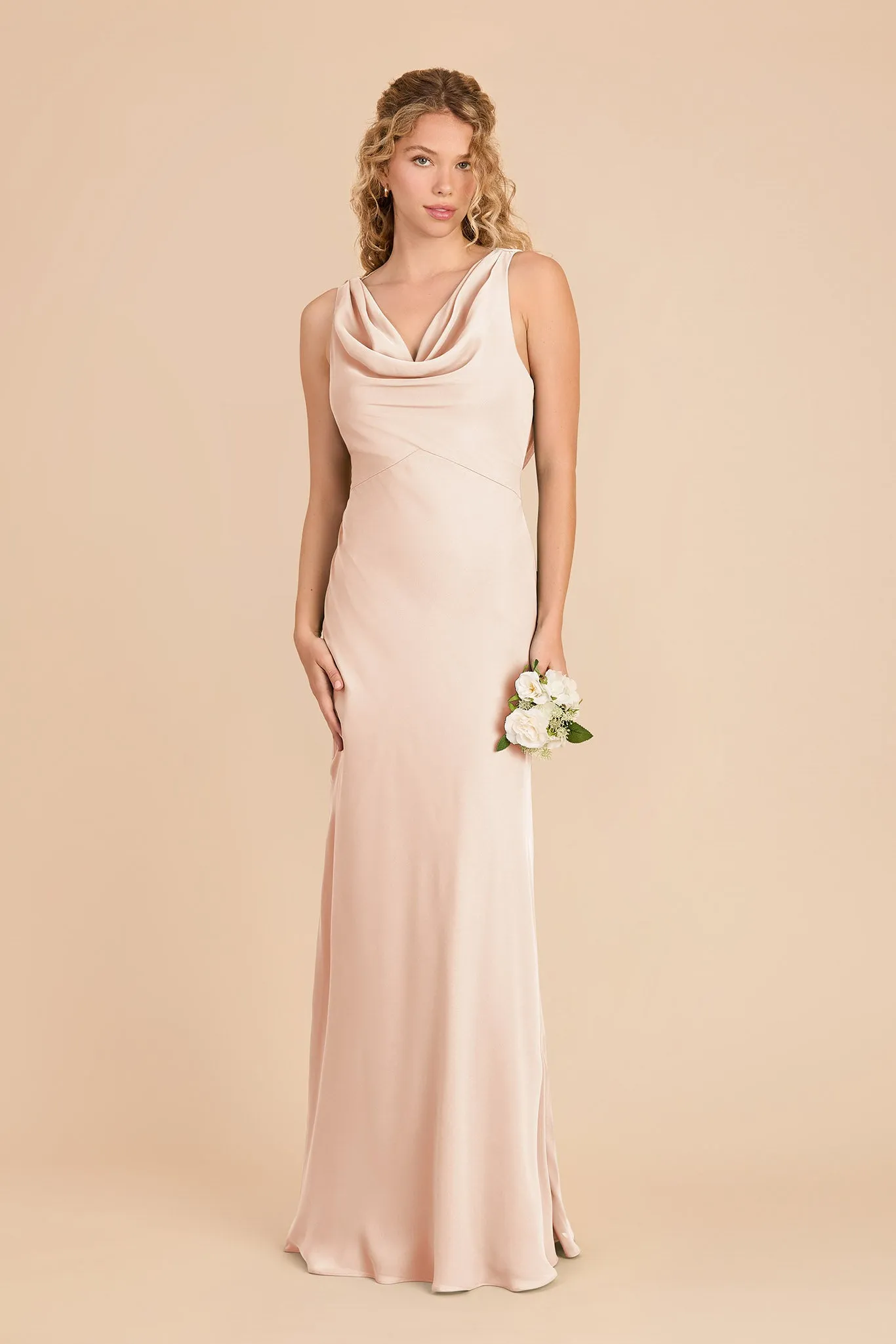 Bonnie Chiffon Dress - Pale Blush sold by Birdy Grey