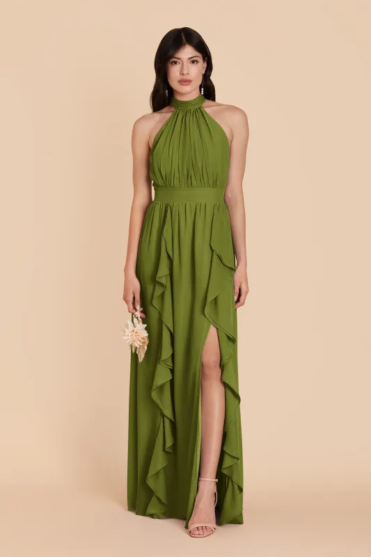 Joyce Chiffon Dress - Cactus made by Birdy Grey