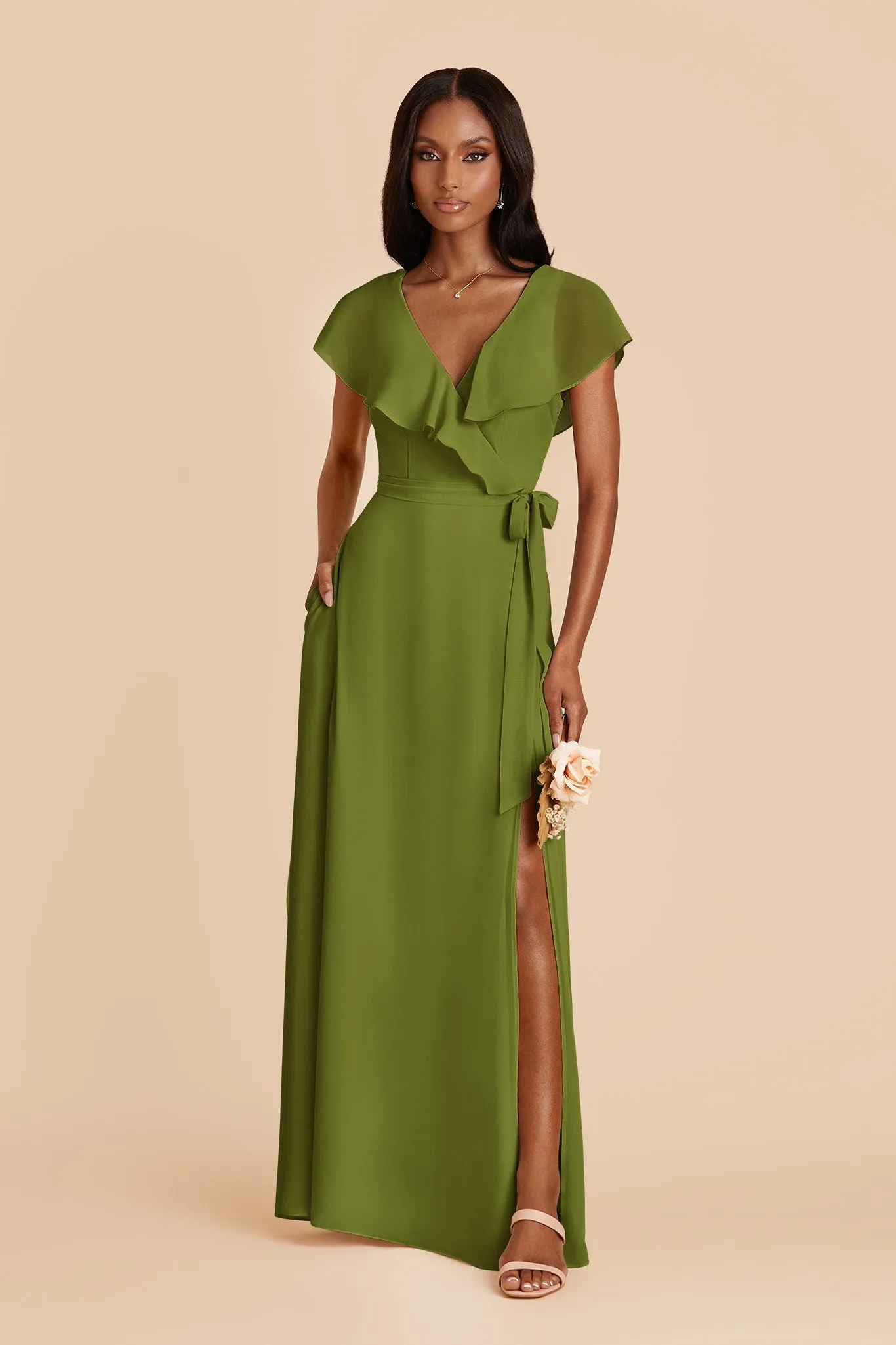 Jackson Chiffon Dress - Cactus sold by Birdy Grey product image thumbnail 3