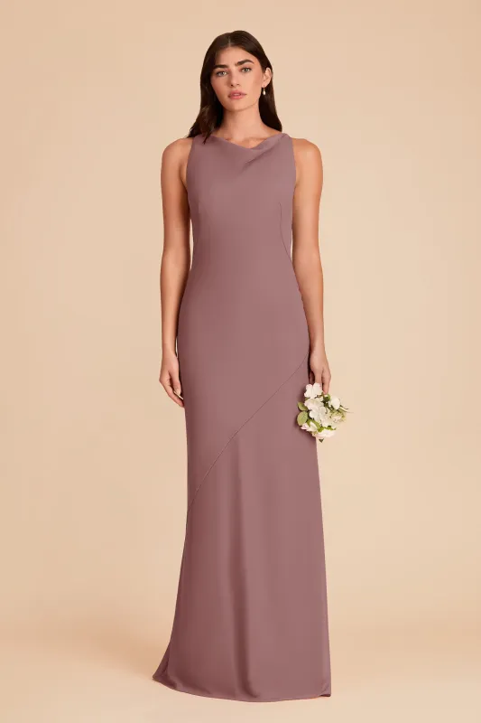 Destiny Chiffon Dress - Dark Mauve made by Birdy Grey