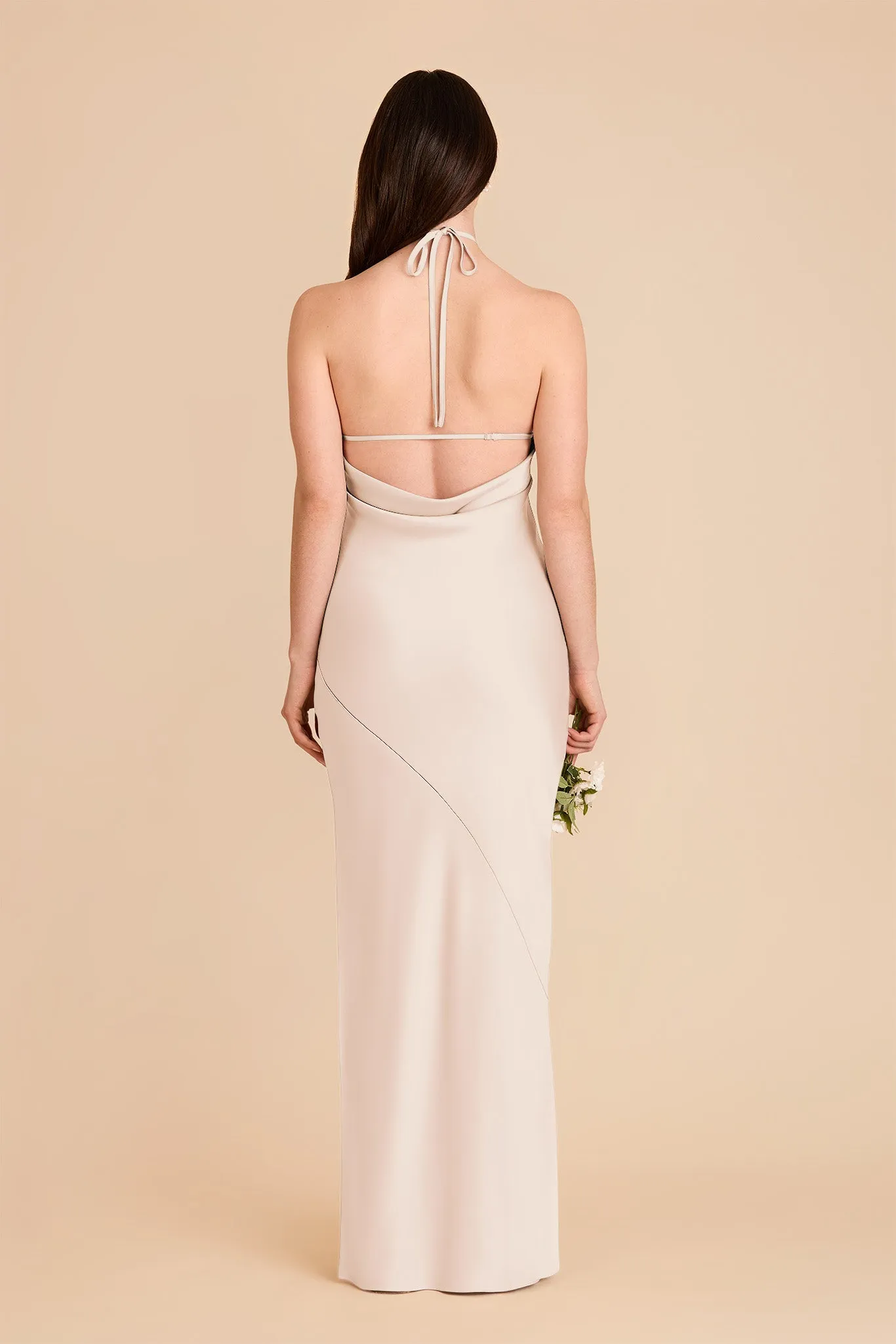 Ariel Matte Satin Dress - Champagne sold by Birdy Grey product image thumbnail 5