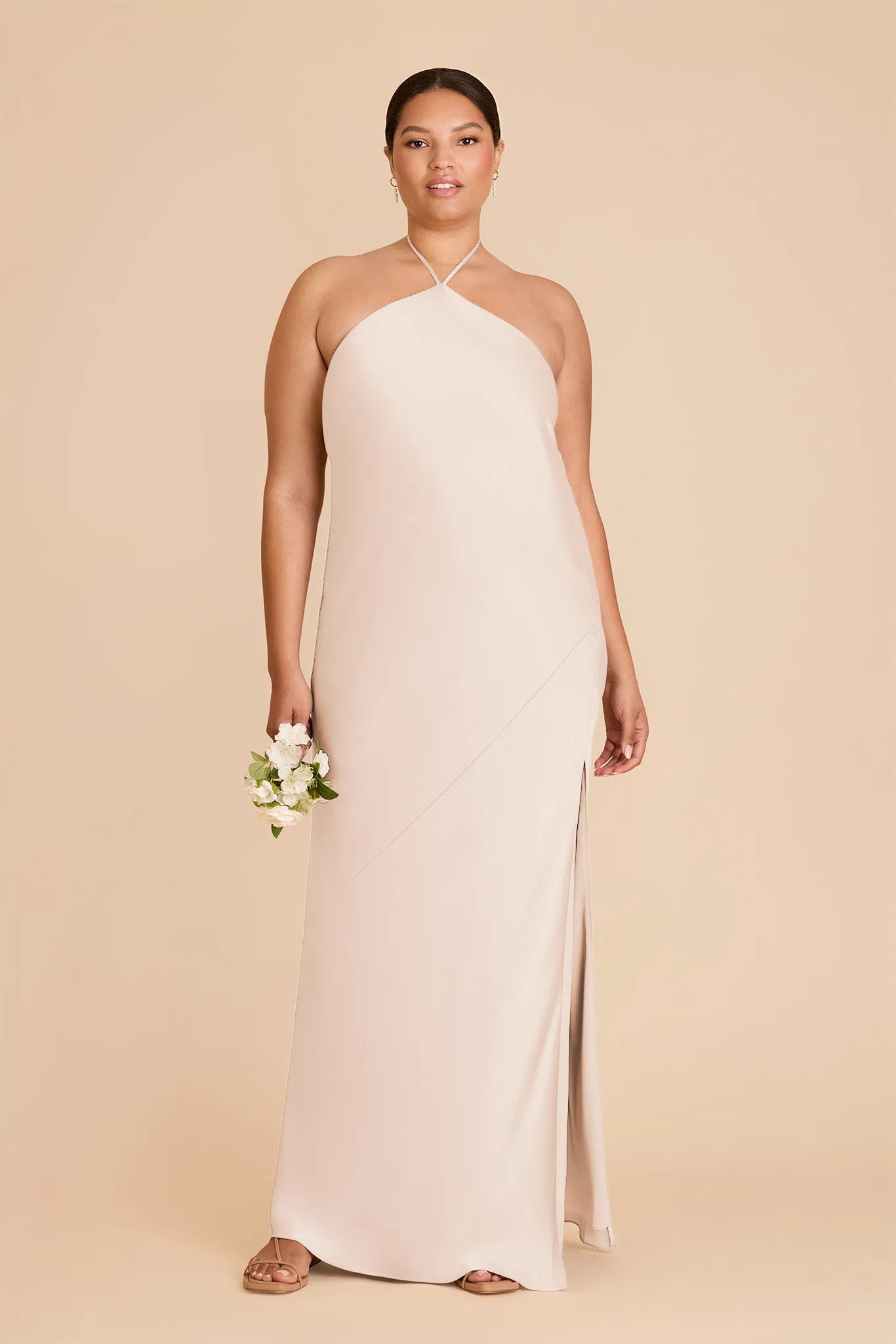 Ariel Matte Satin Dress - Champagne sold by Birdy Grey product image thumbnail 2