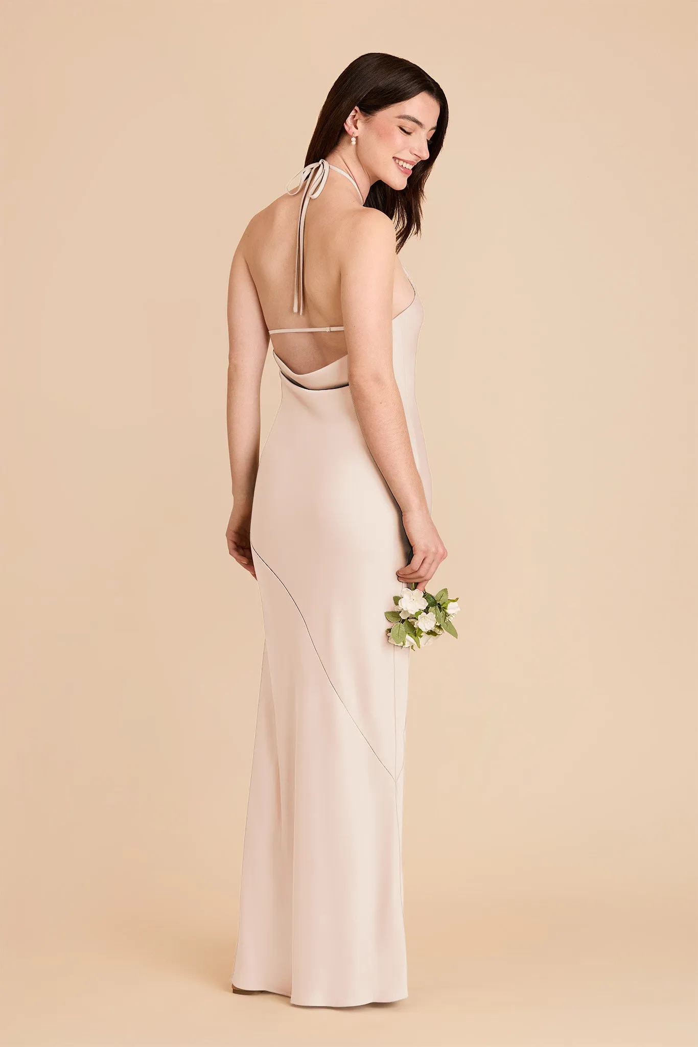 Ariel Matte Satin Dress - Champagne sold by Birdy Grey product image thumbnail 4