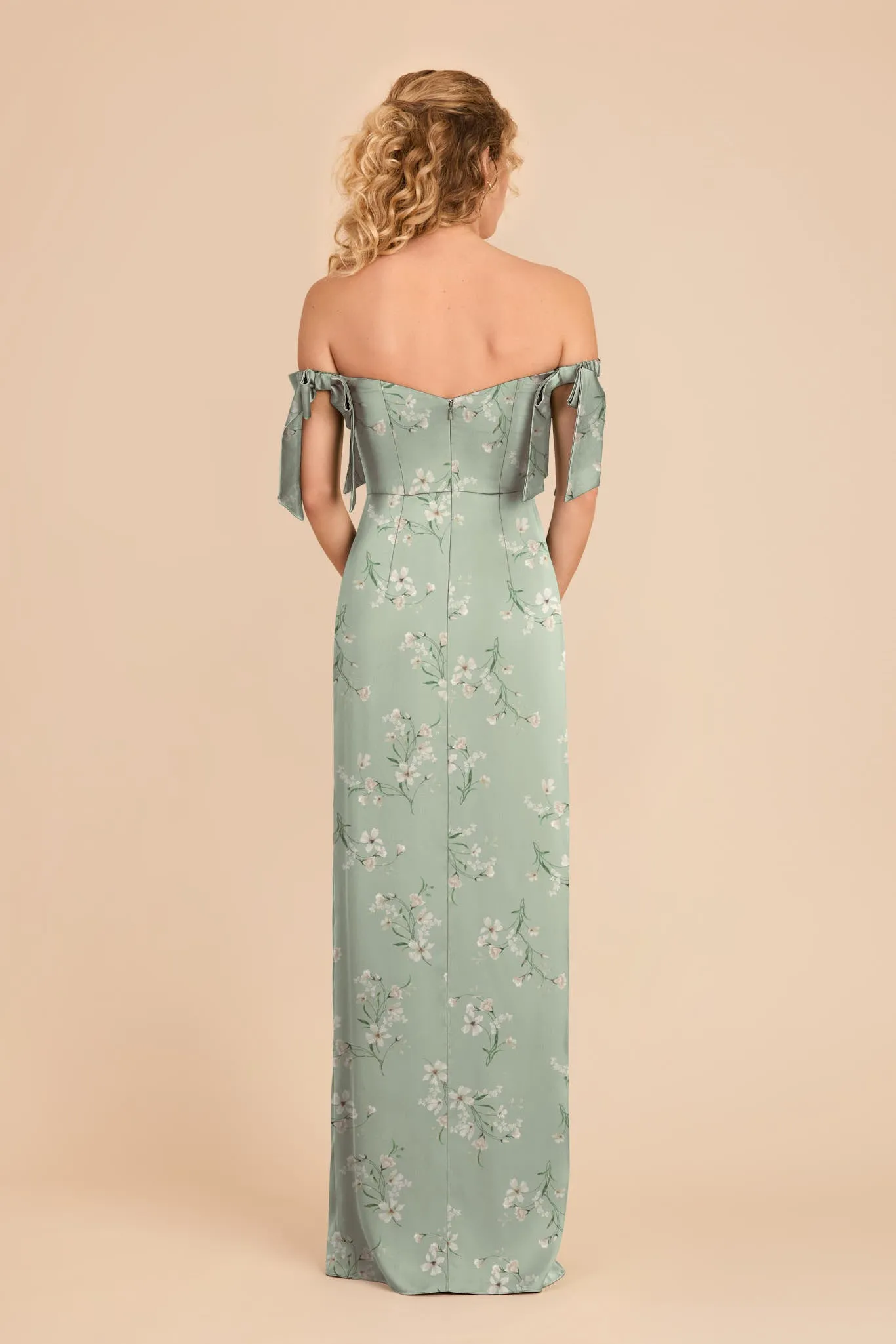 Sharon Matte Satin Dress - Sage Le Fleur sold by Birdy Grey product image thumbnail 3