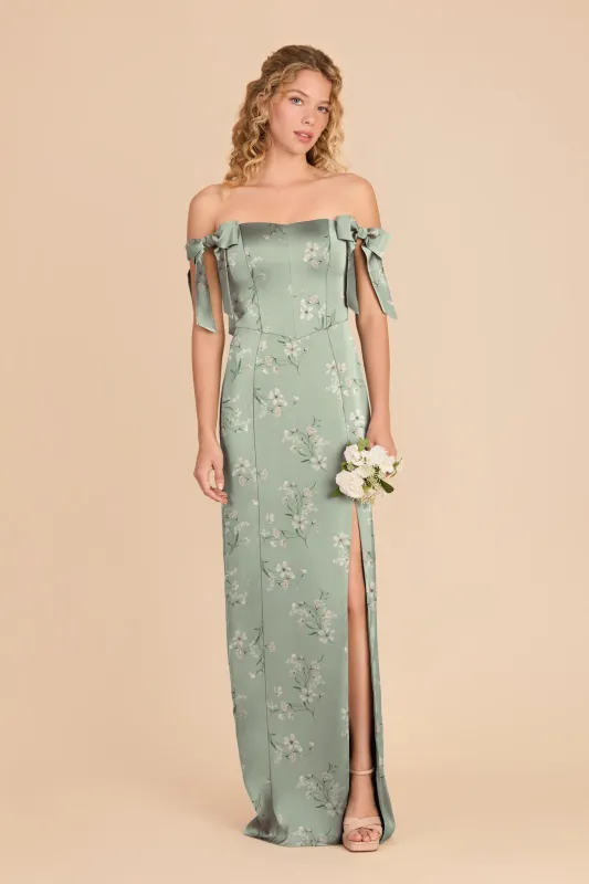 Sharon Matte Satin Dress - Sage Le Fleur made by Birdy Grey