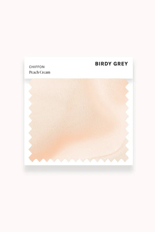 Swatch - Chiffon in Peach Cream made by Birdy Grey